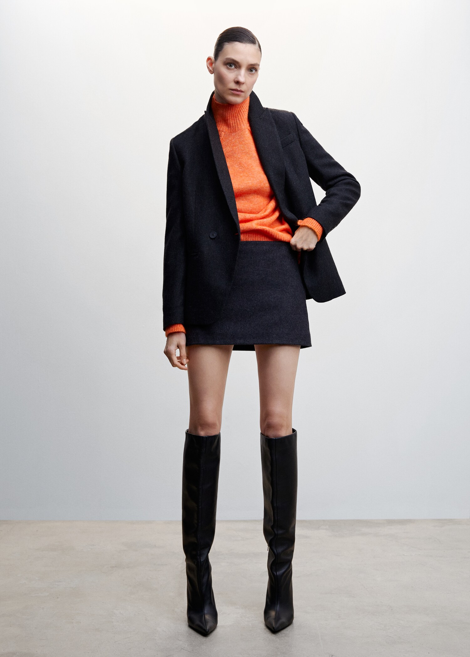Turtleneck sweater with seams - General plane