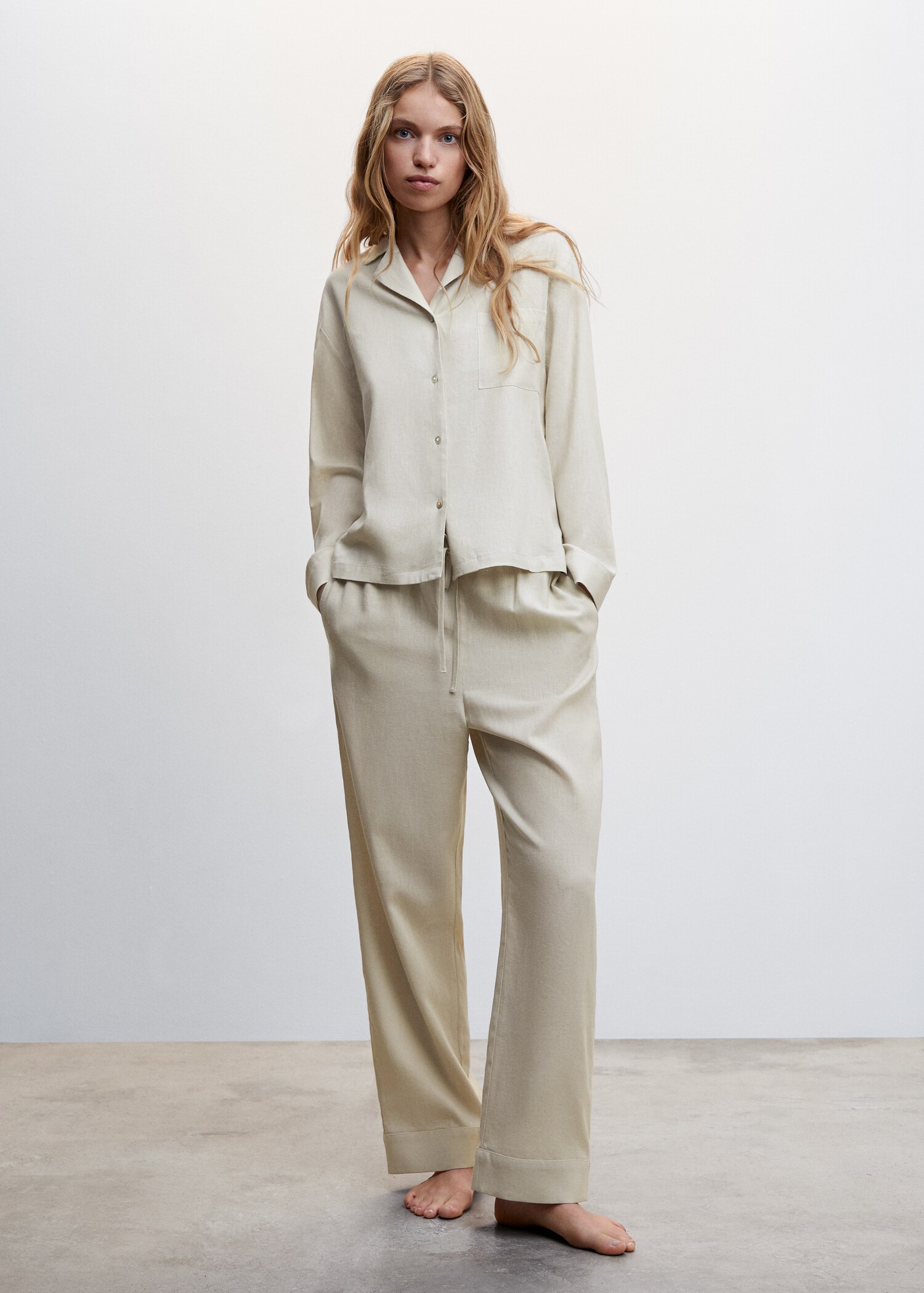 Chemise pyjama lin - Plan général