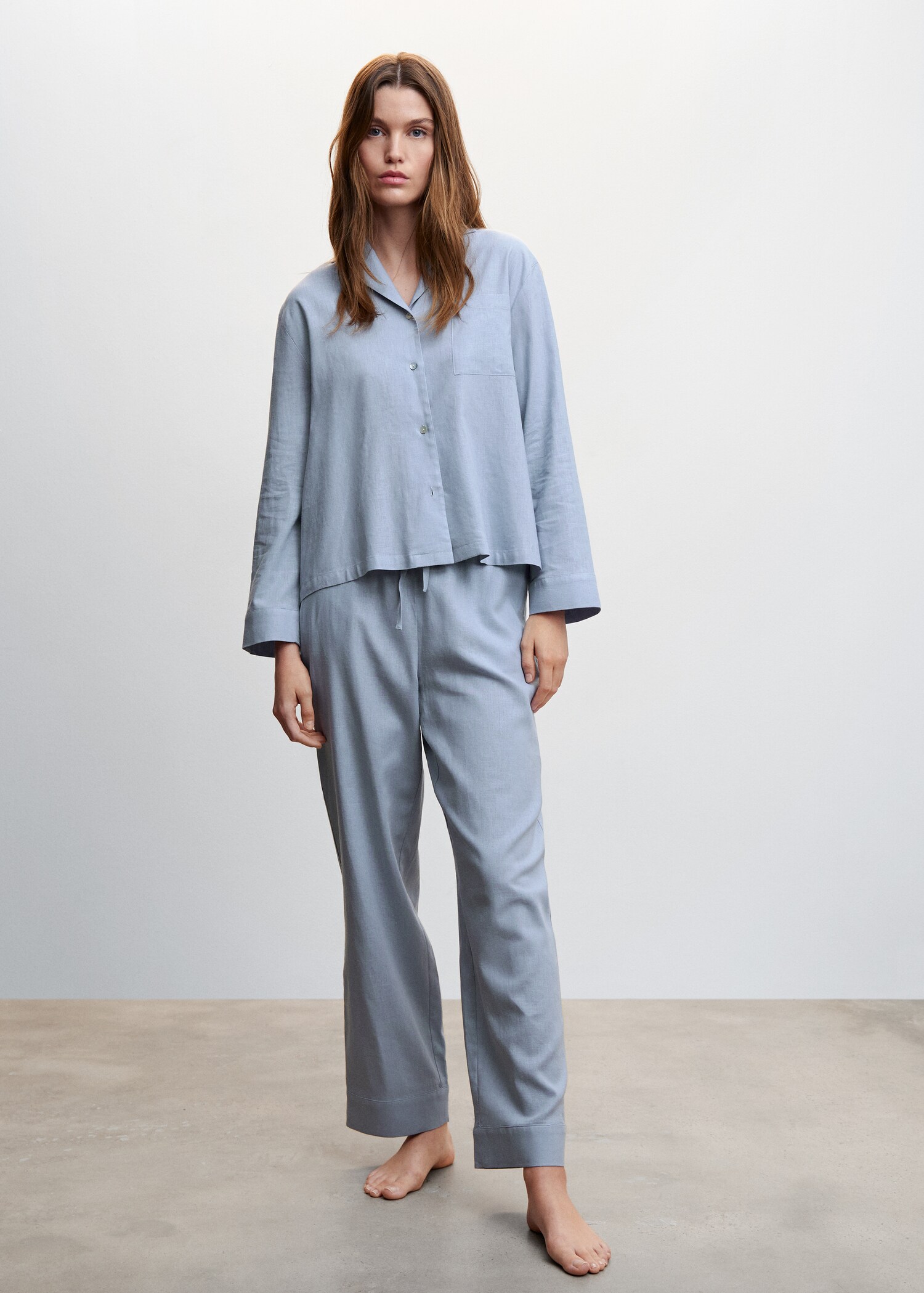 Chemise pyjama lin - Plan général