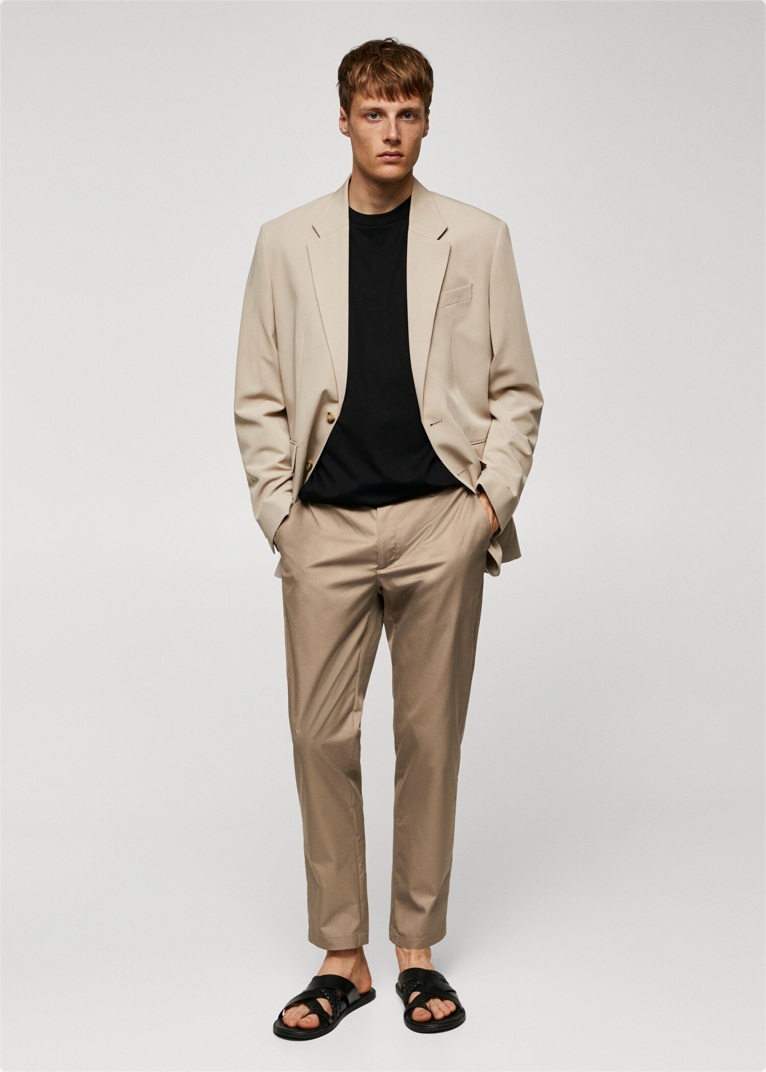 Slim Fit-Baumwollhose - Allgemeine Ansicht