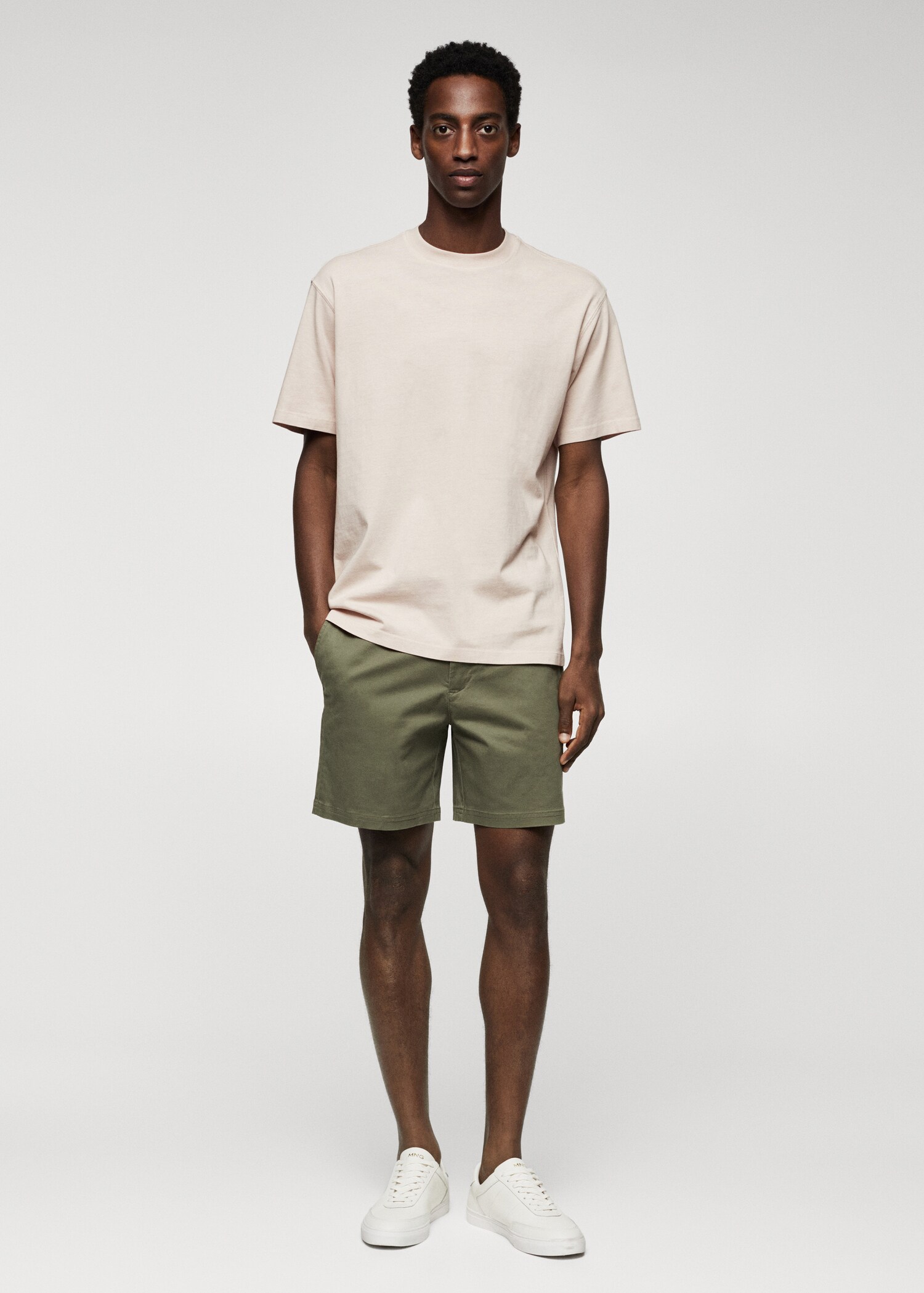 Cotton shorts with drawstring - General plane