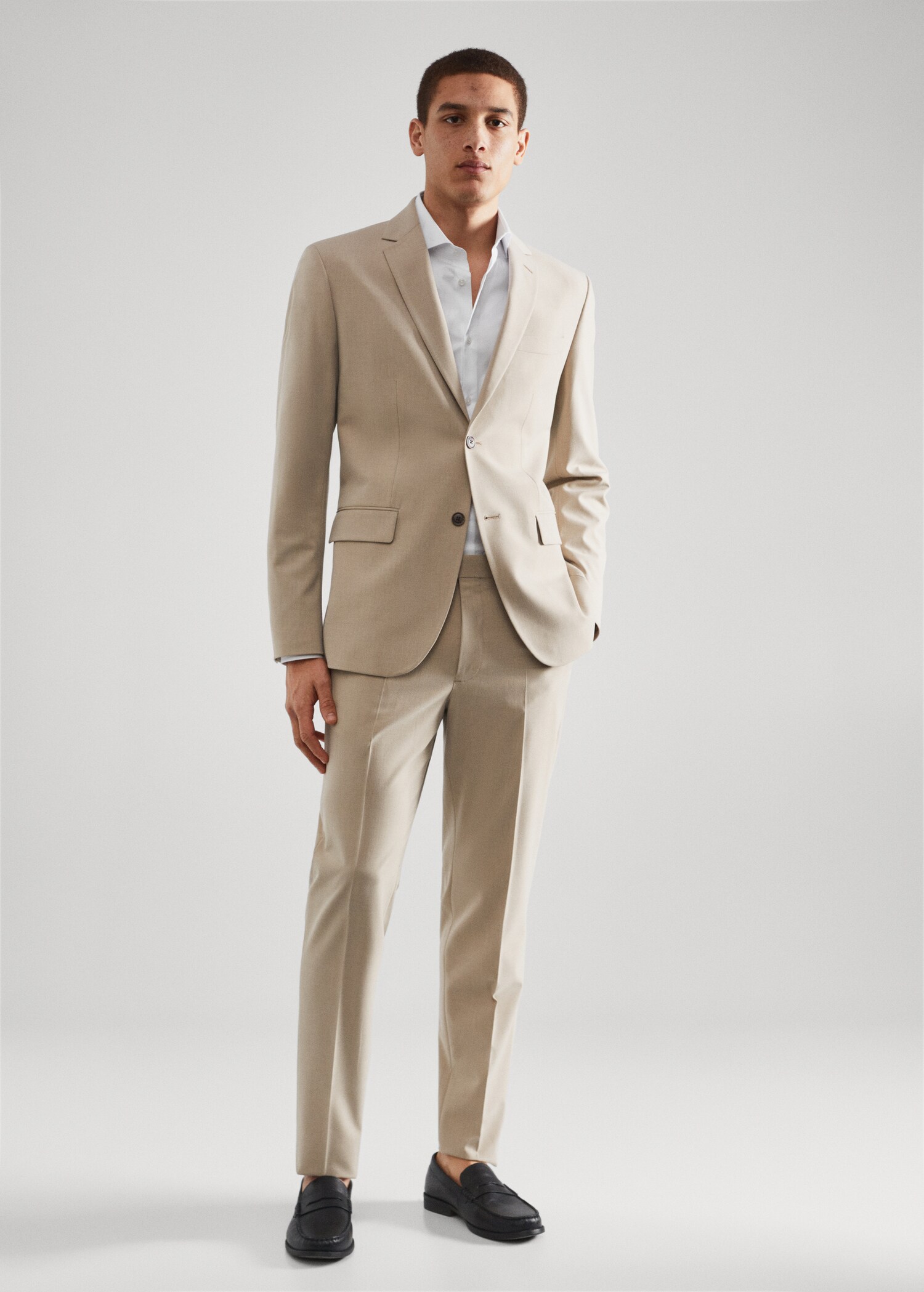 Slim fit cotton suit shirt - General plane