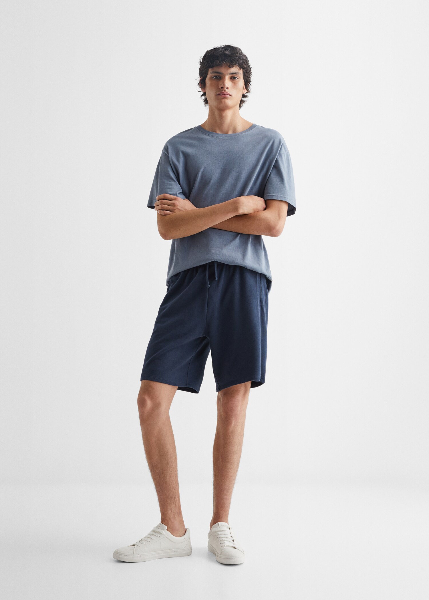 Jogger-Bermudashorts aus Baumwolle - Allgemeine Ansicht