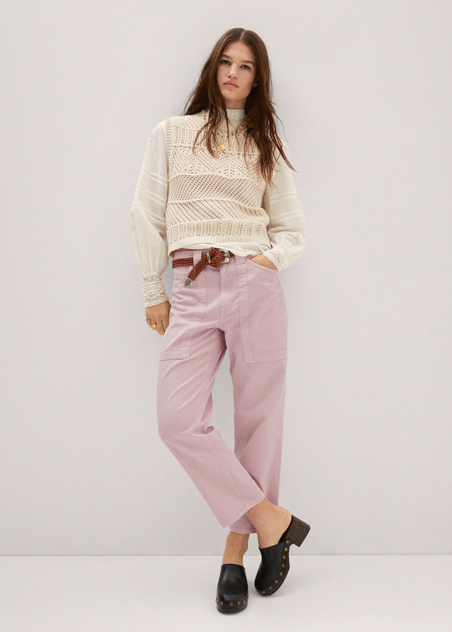 Jeans slouchy tiro alto - Plano general