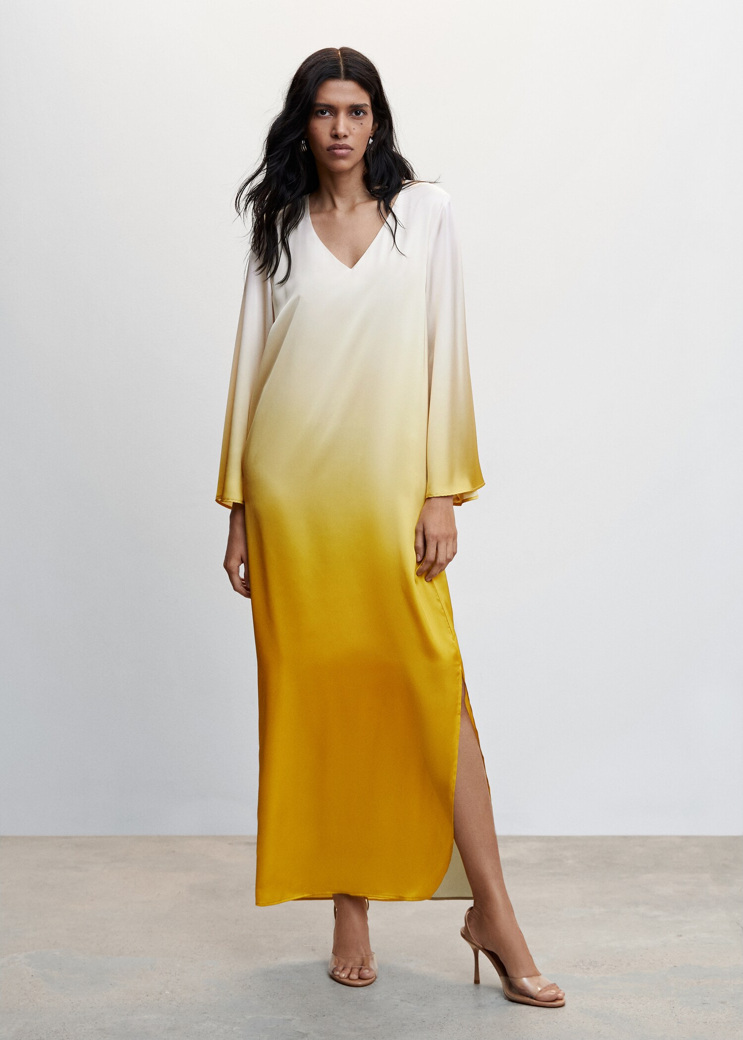 Gradient satin dress - General plane
