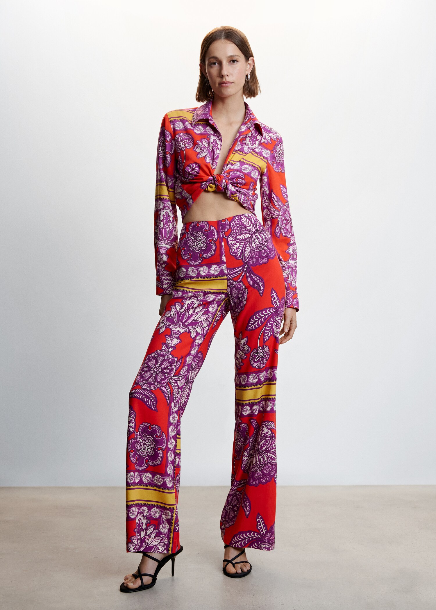 Printed palazzo pants - General plane