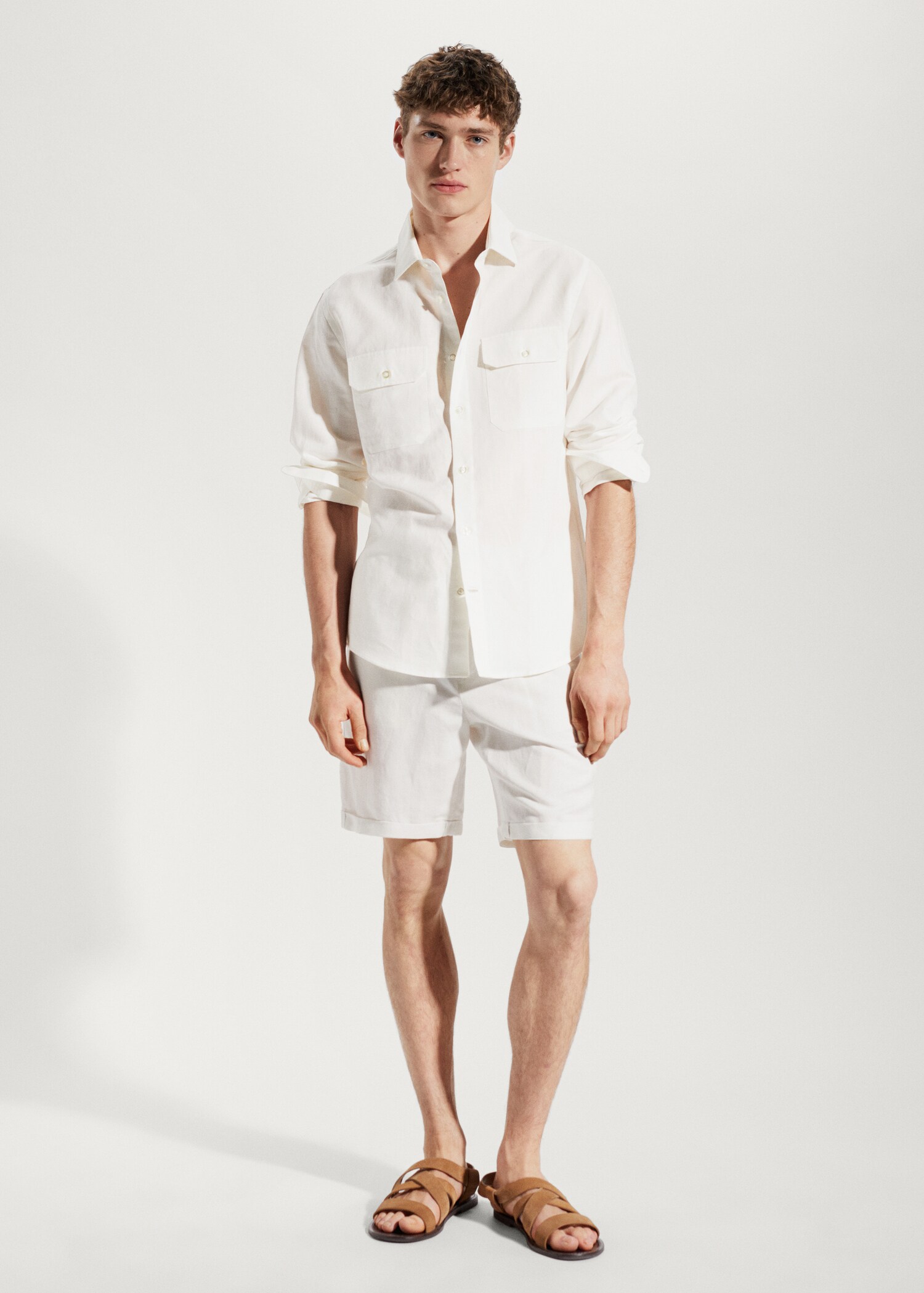 Shorts bermudes barreja lli - Pla general