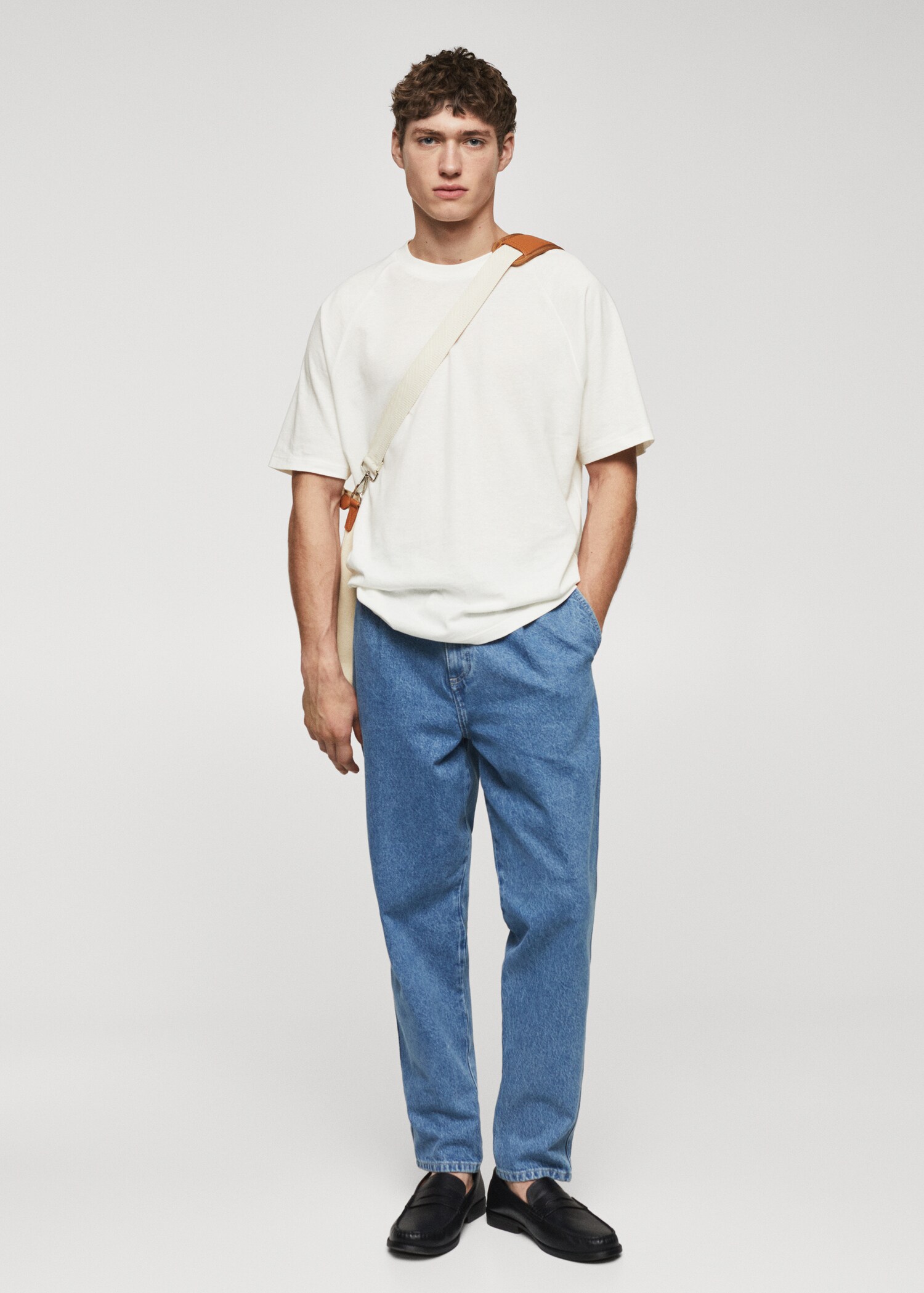 Textured cotton T-shirt - General plane