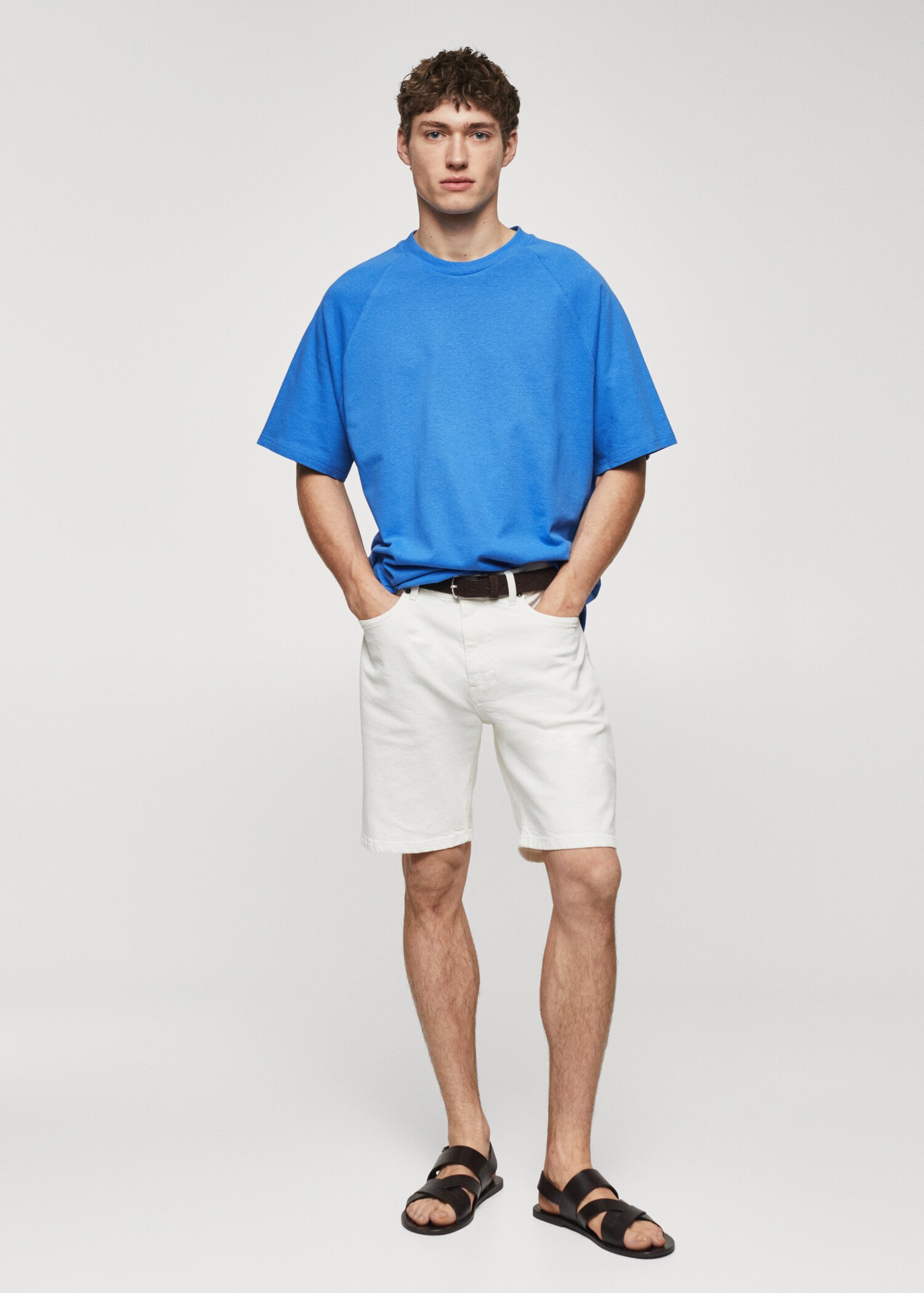 Textured cotton T-shirt - General plane