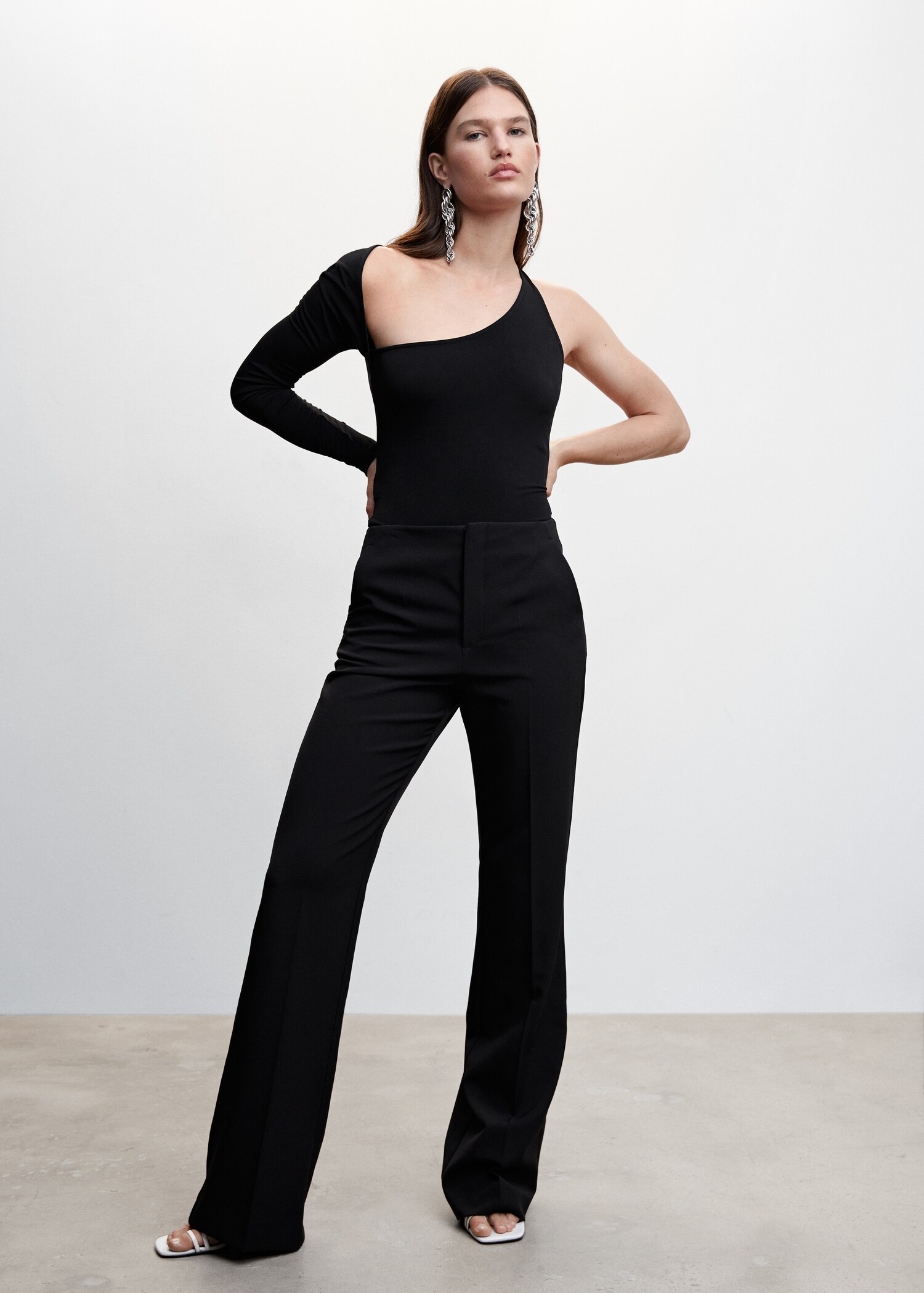 Bodysuit with asymmetrical neckline  - General plane