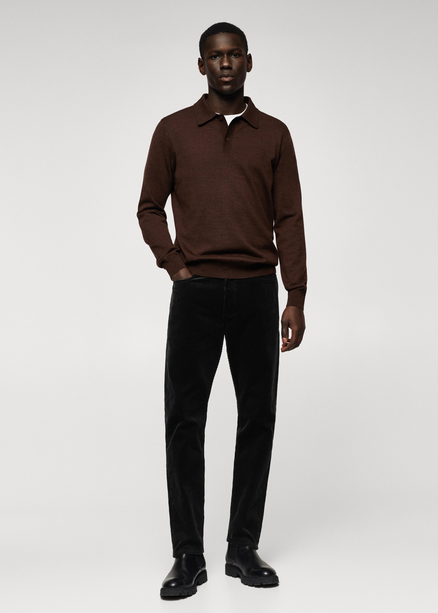 Slim fit corduroy pants - General plane