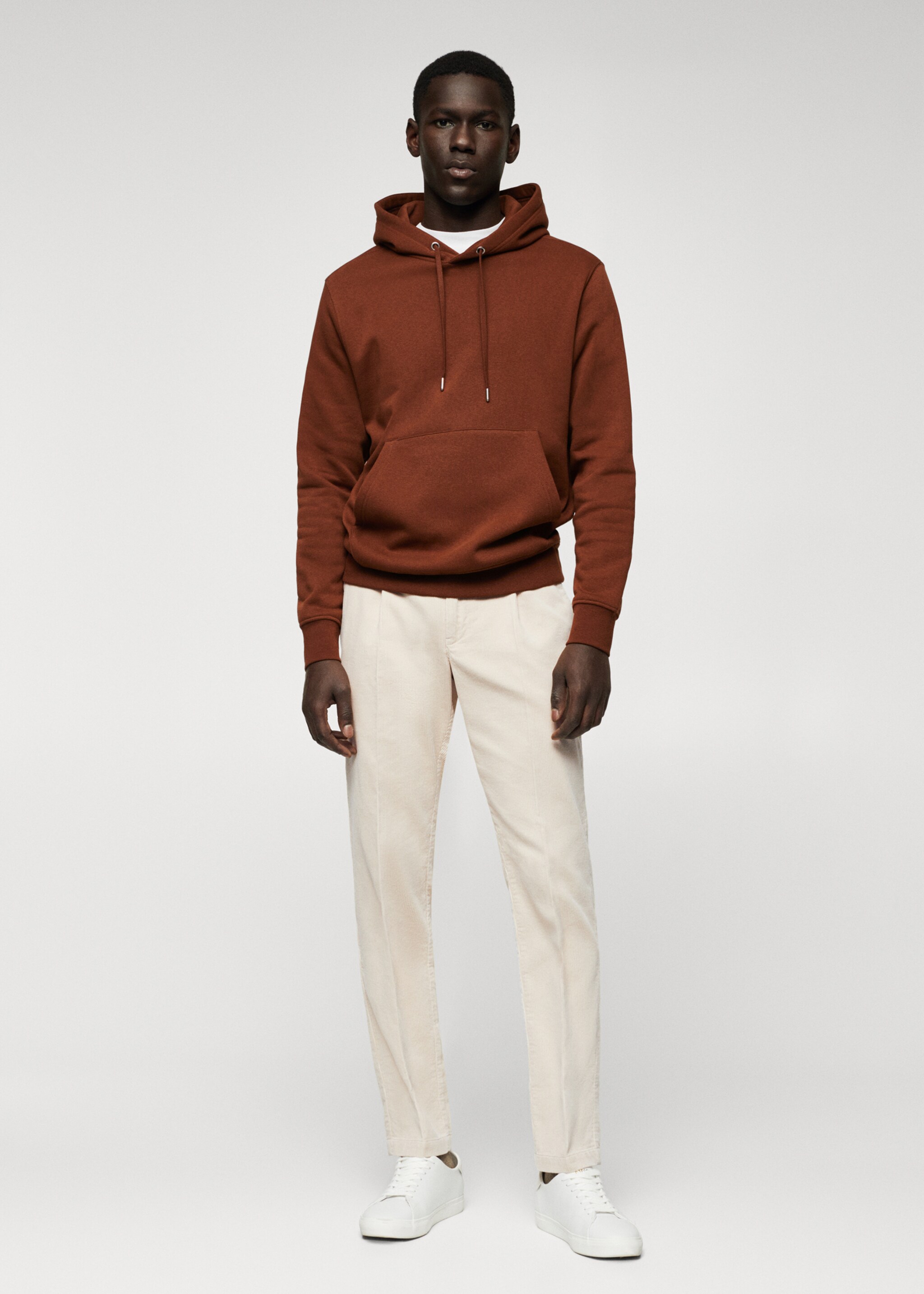 Pleated corduroy pants - General plane