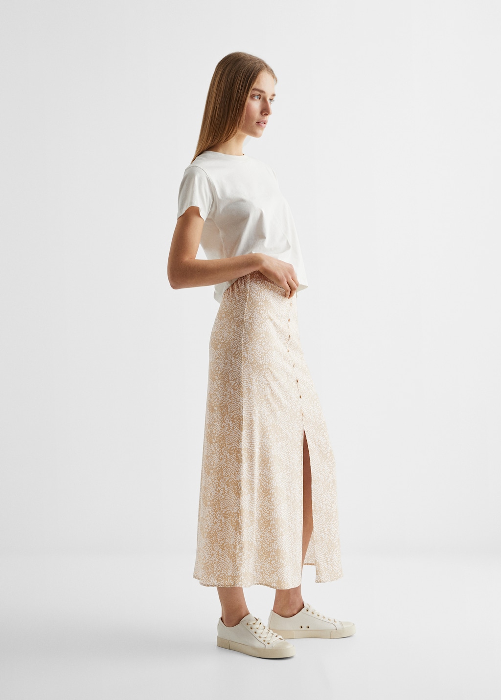 Jupe midi boutonnée store