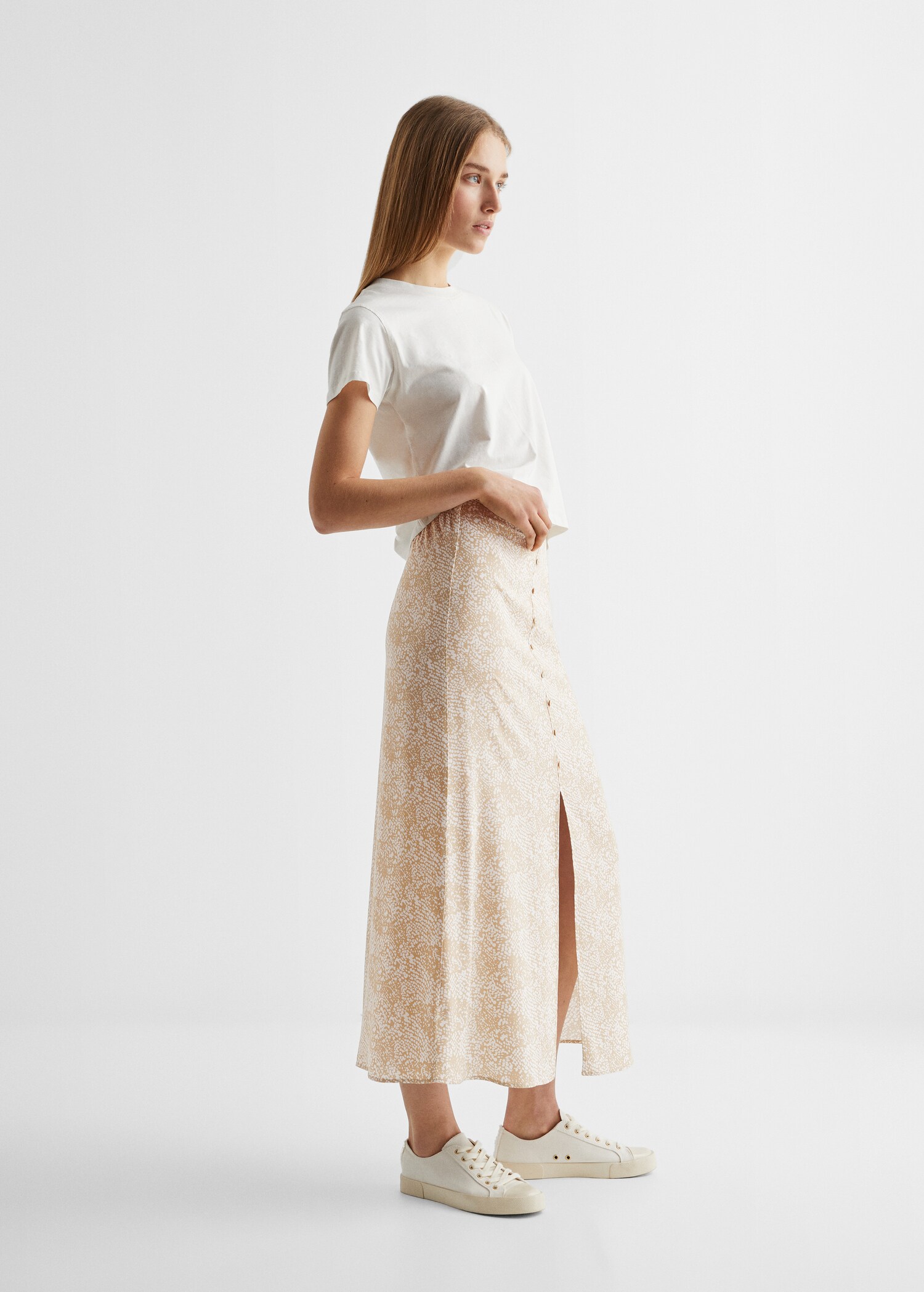 Falda midi botones - Plano general