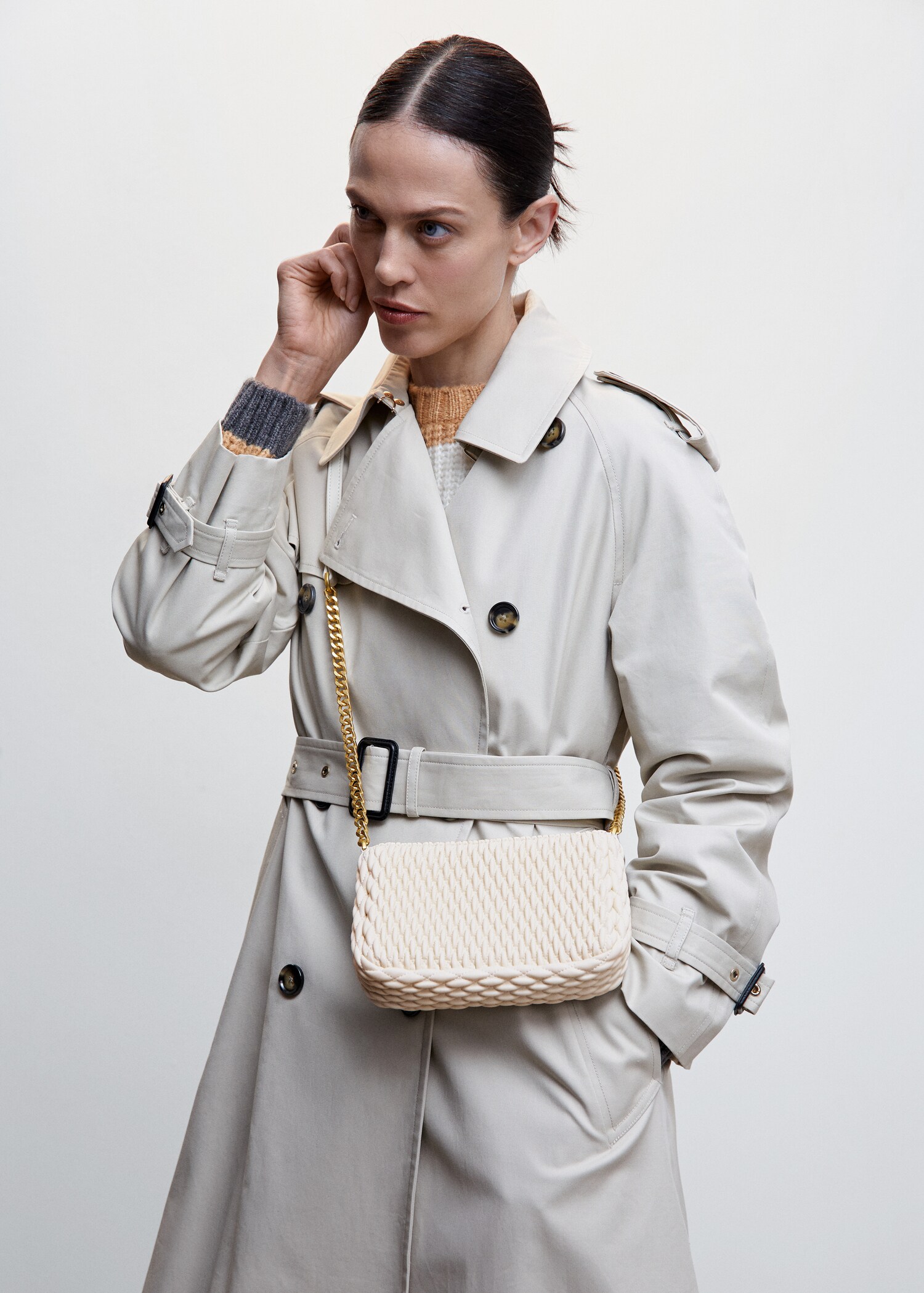 Bolso cruzado textura - Plano general
