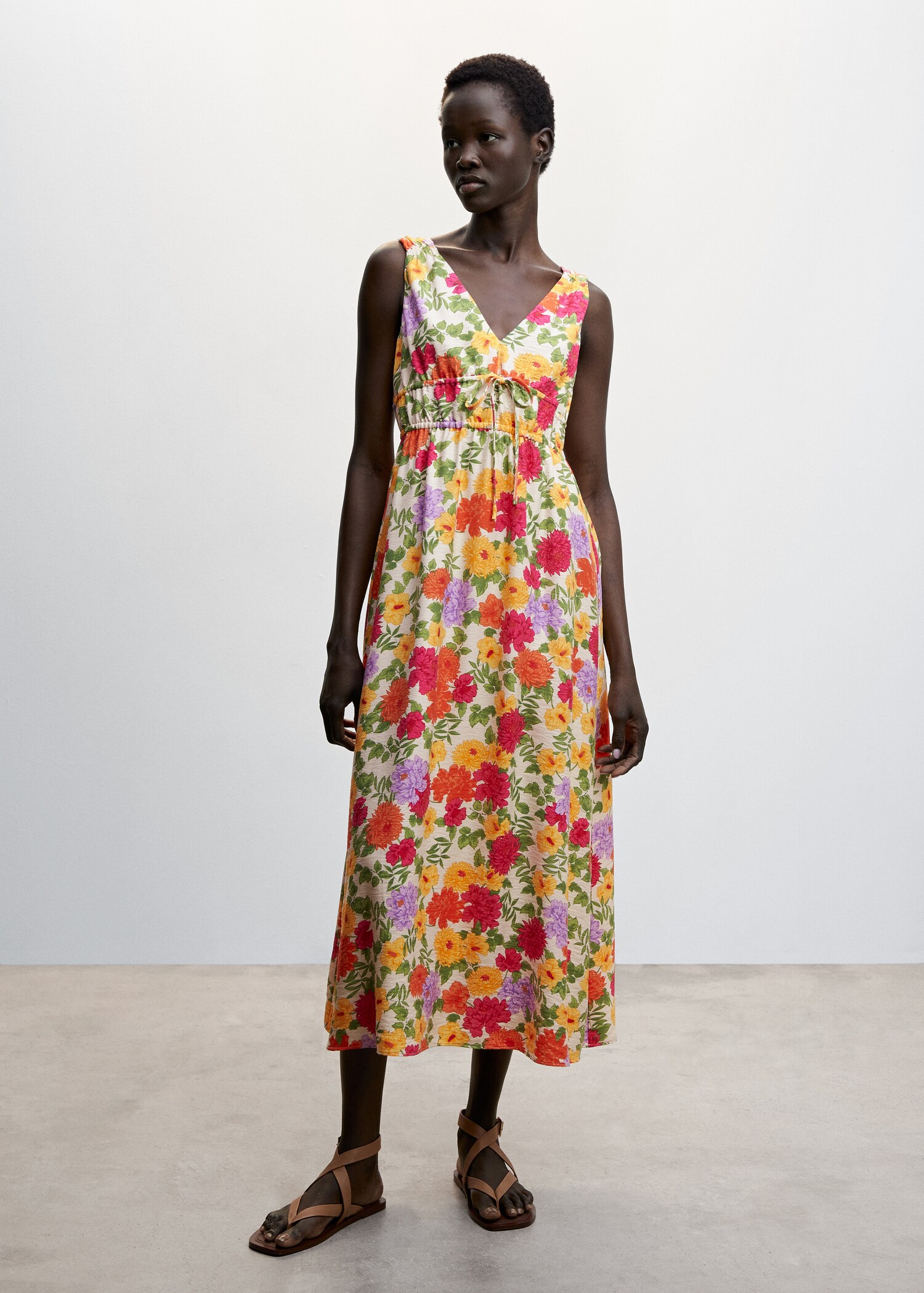 Midi printed dress - General plane