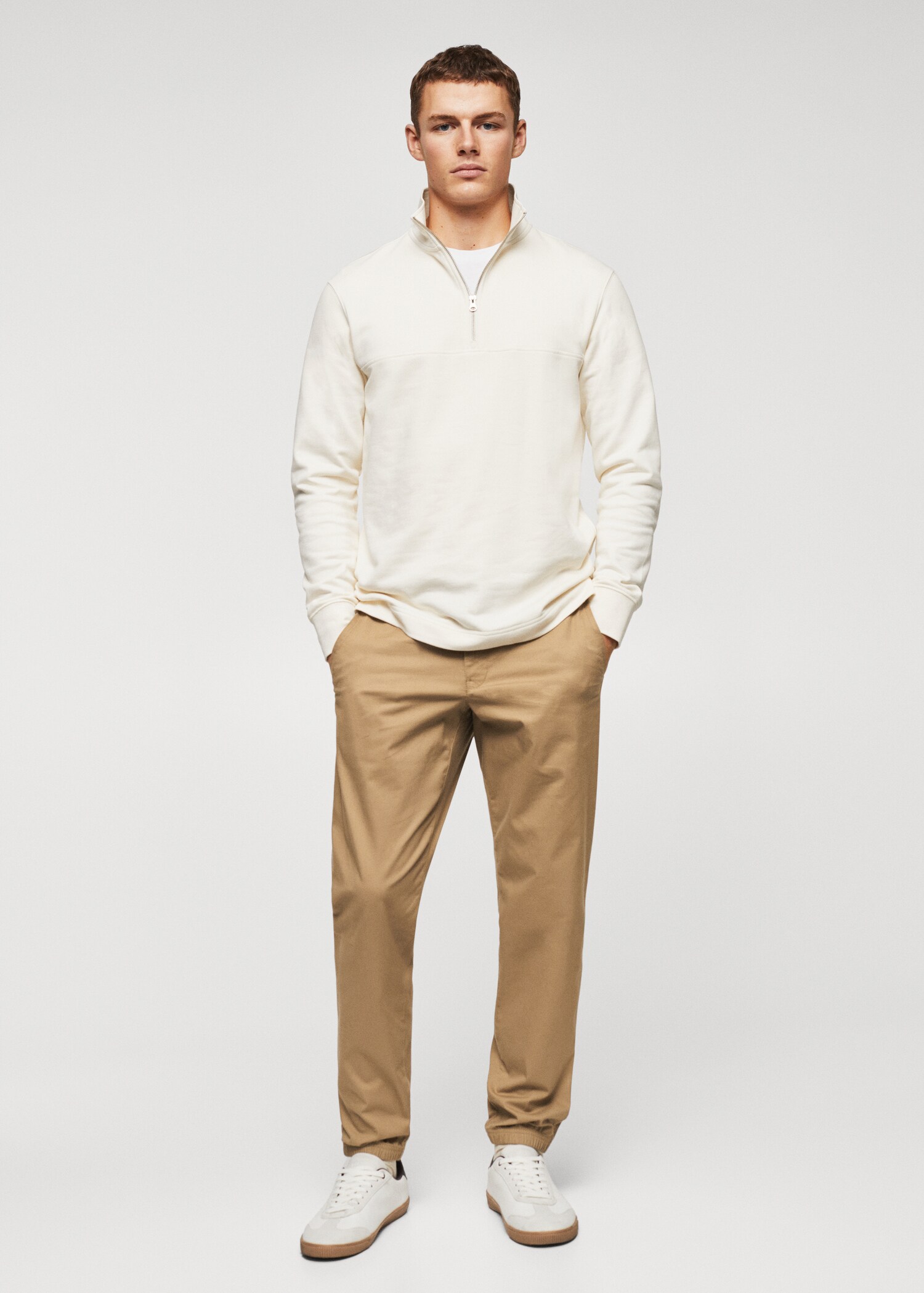 Cotton jogger-style trousers - General plane