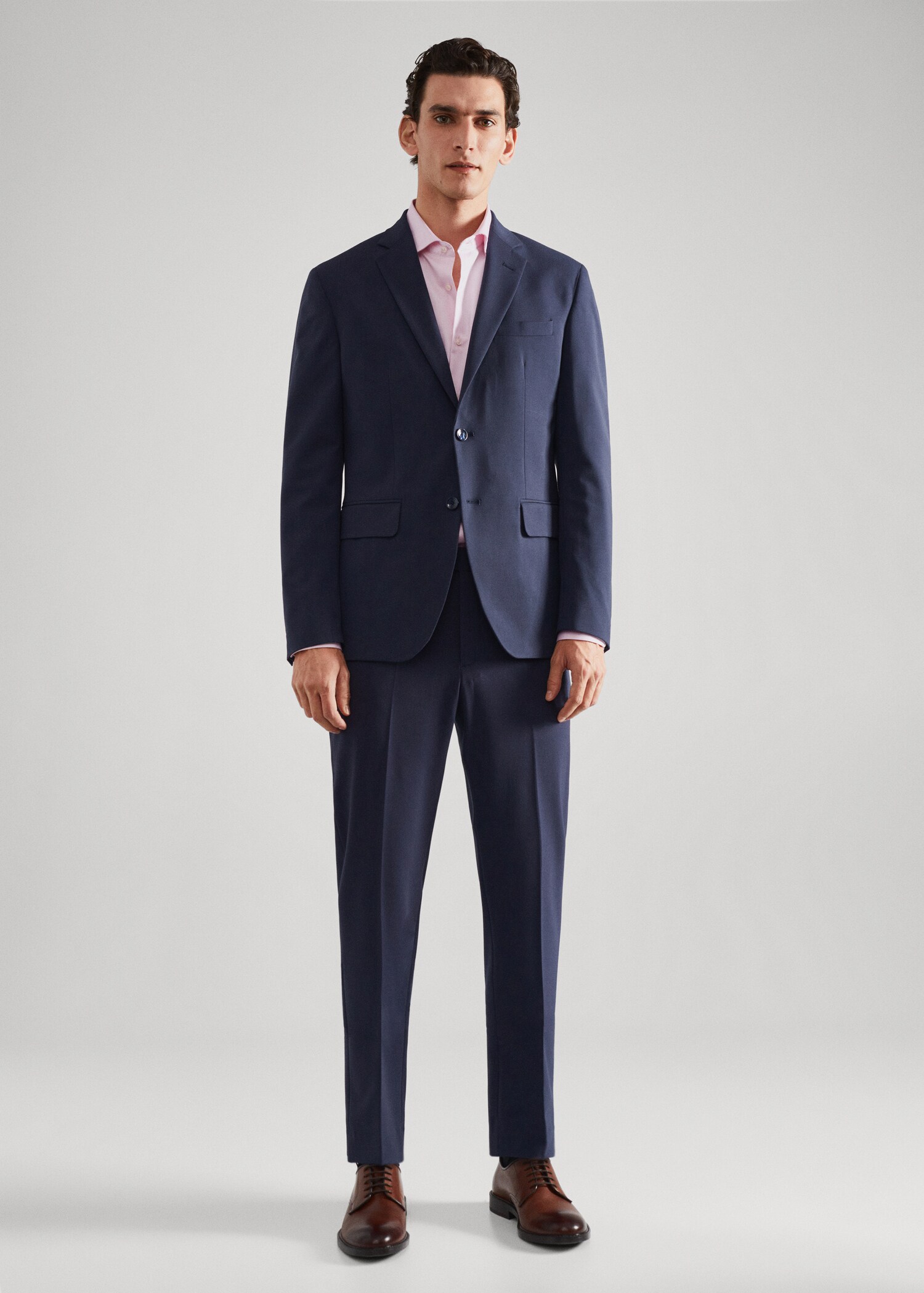 Slim fit structured suit shirt - General plane