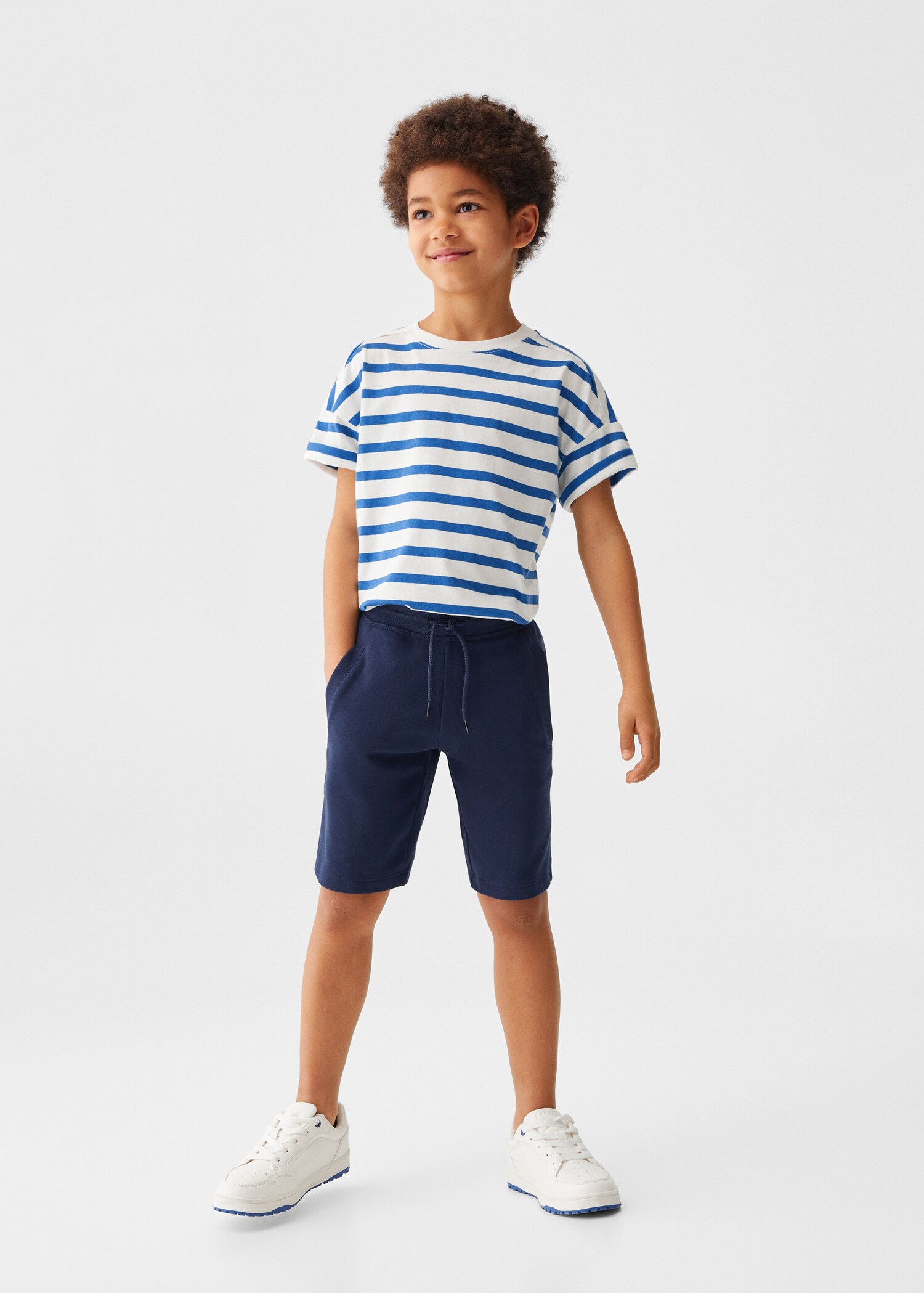 Jogger cotton Bermuda shorts - General plane