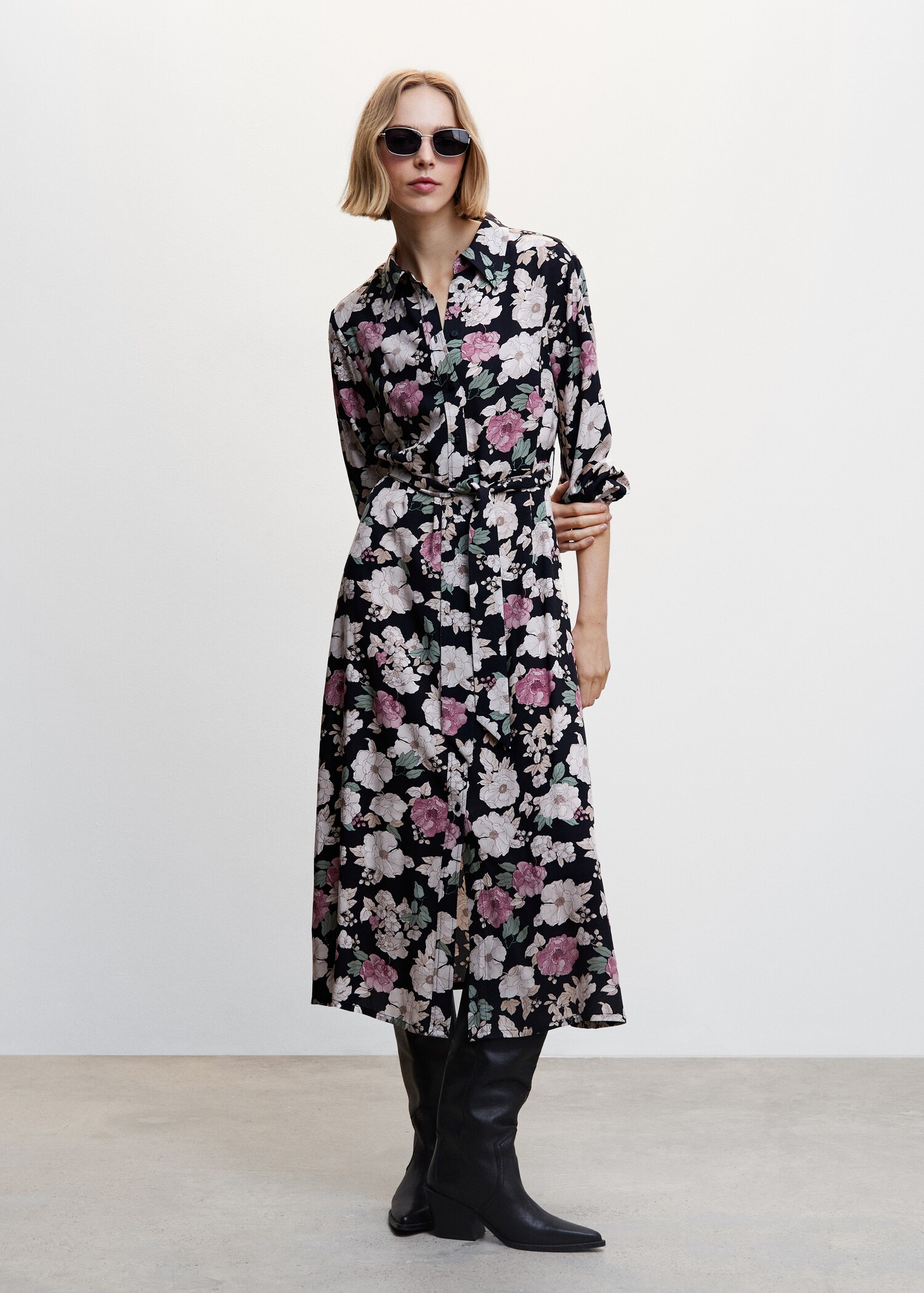 Printed shirt dress - General plane