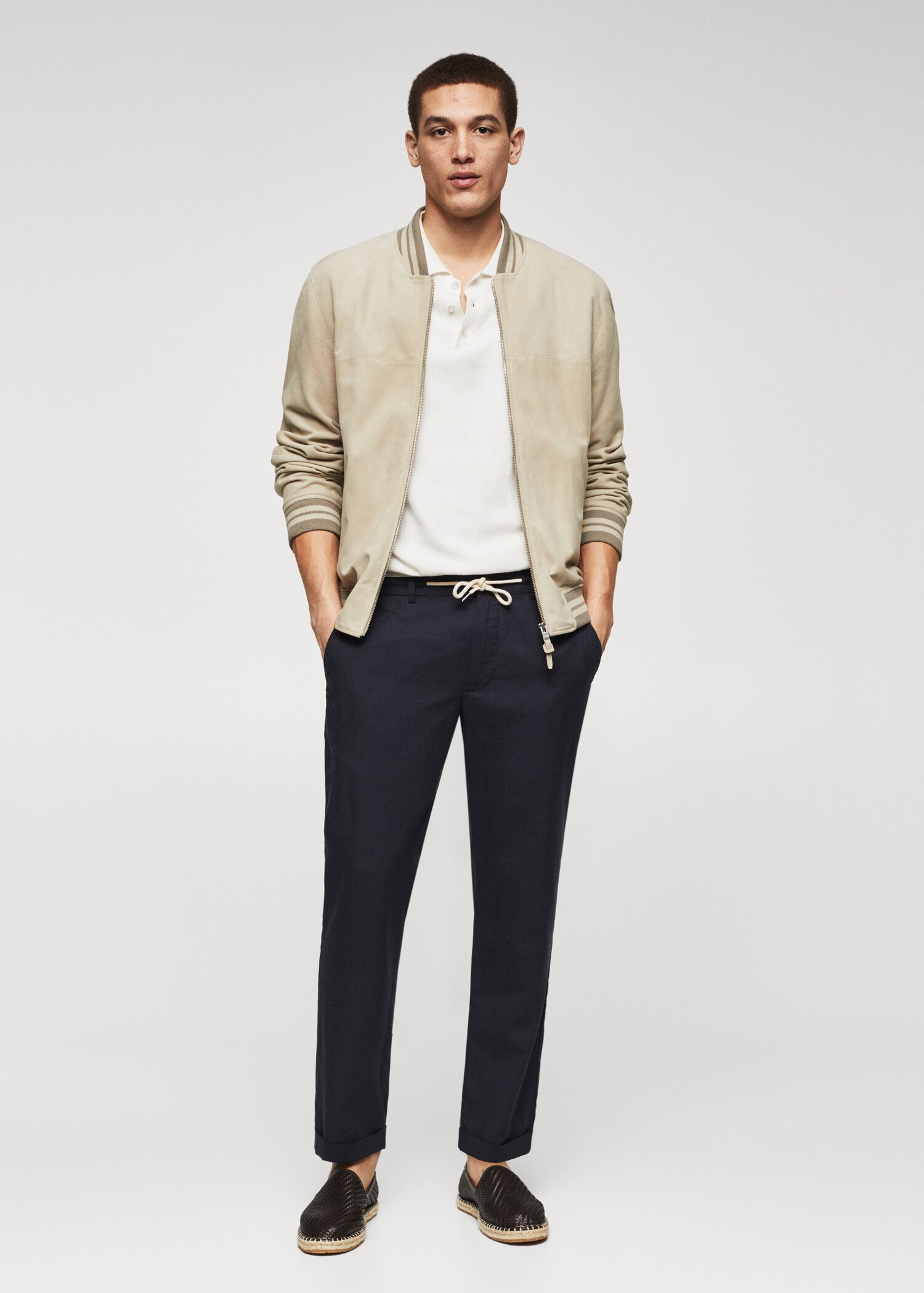 Suede leather bomber jacket - General plane