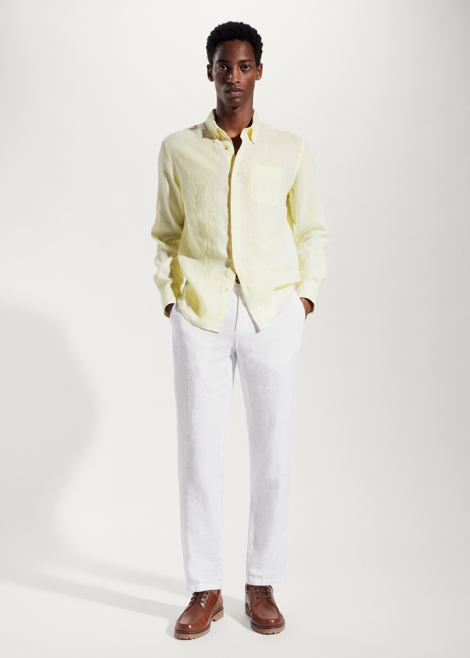 Camicia slim fit 100% lino - Piano generale