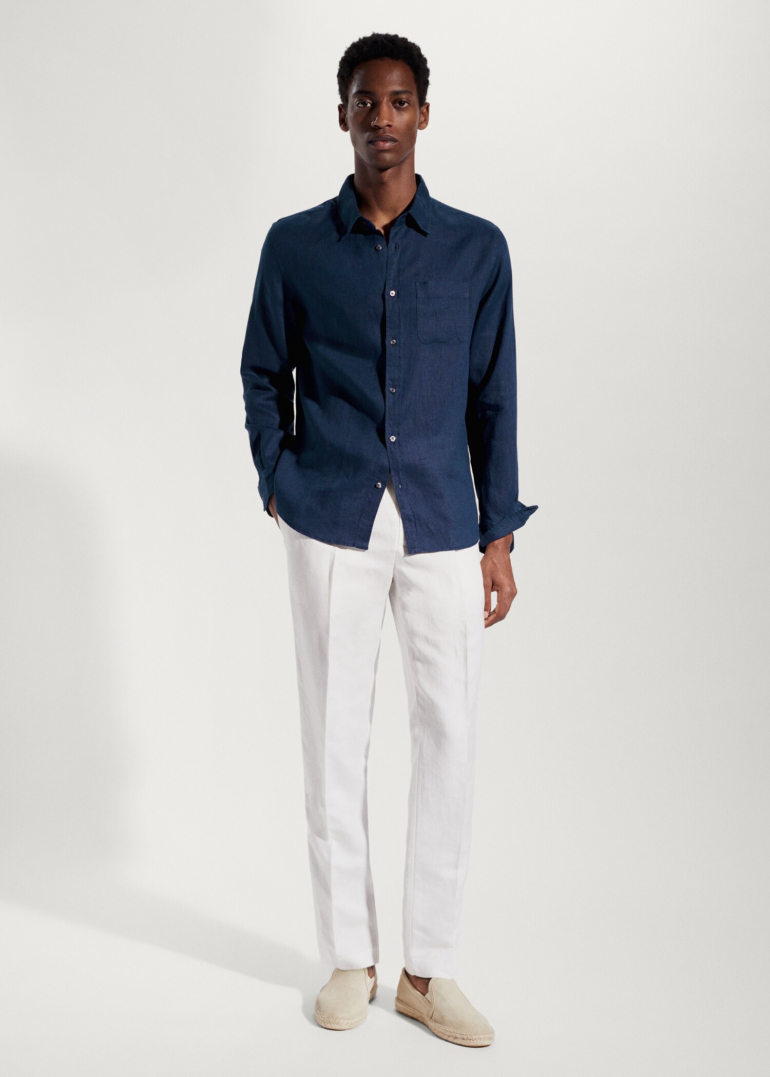 Camicia slim fit 100% lino - Piano generale