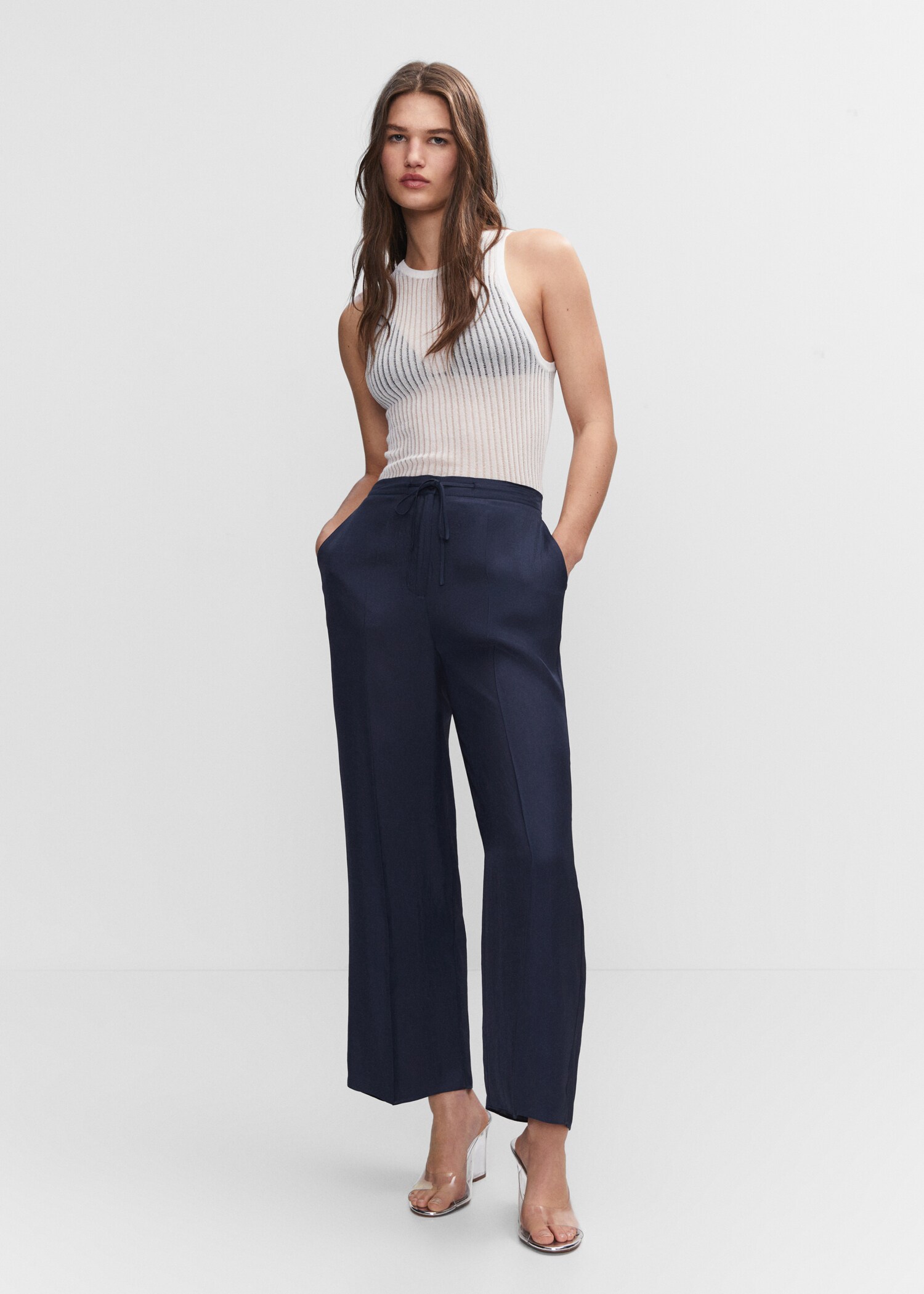 Pantalón culotte lazo - Plano general