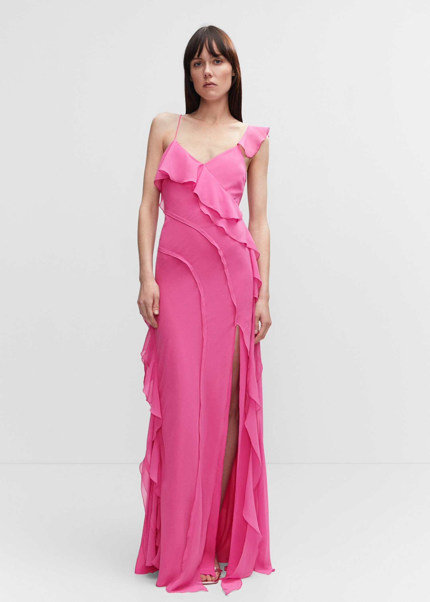 Ruffles slit dress - General plane