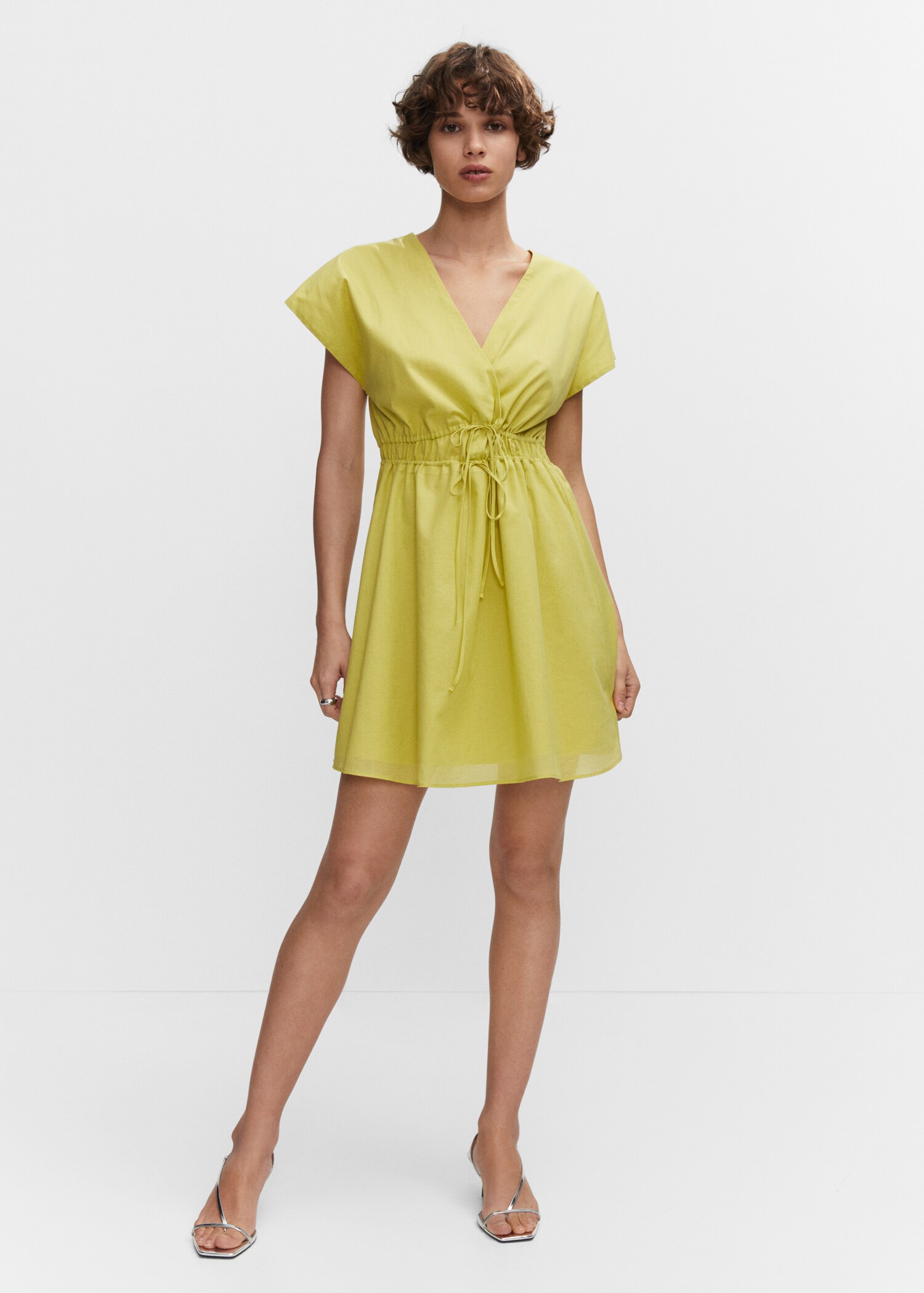 Printed double-bow dress - General plane