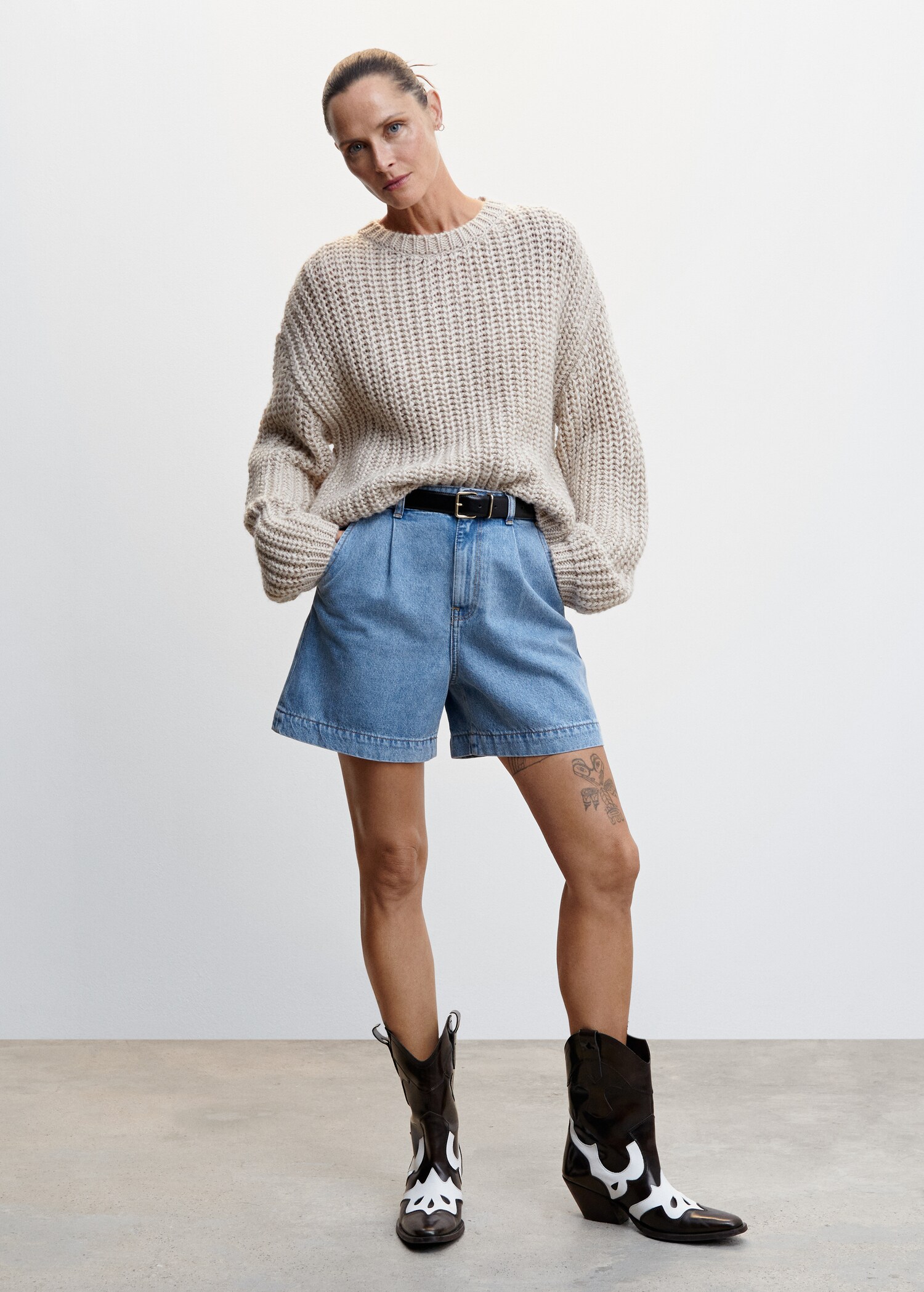Shorts slouchy pressveck - Allmän bild