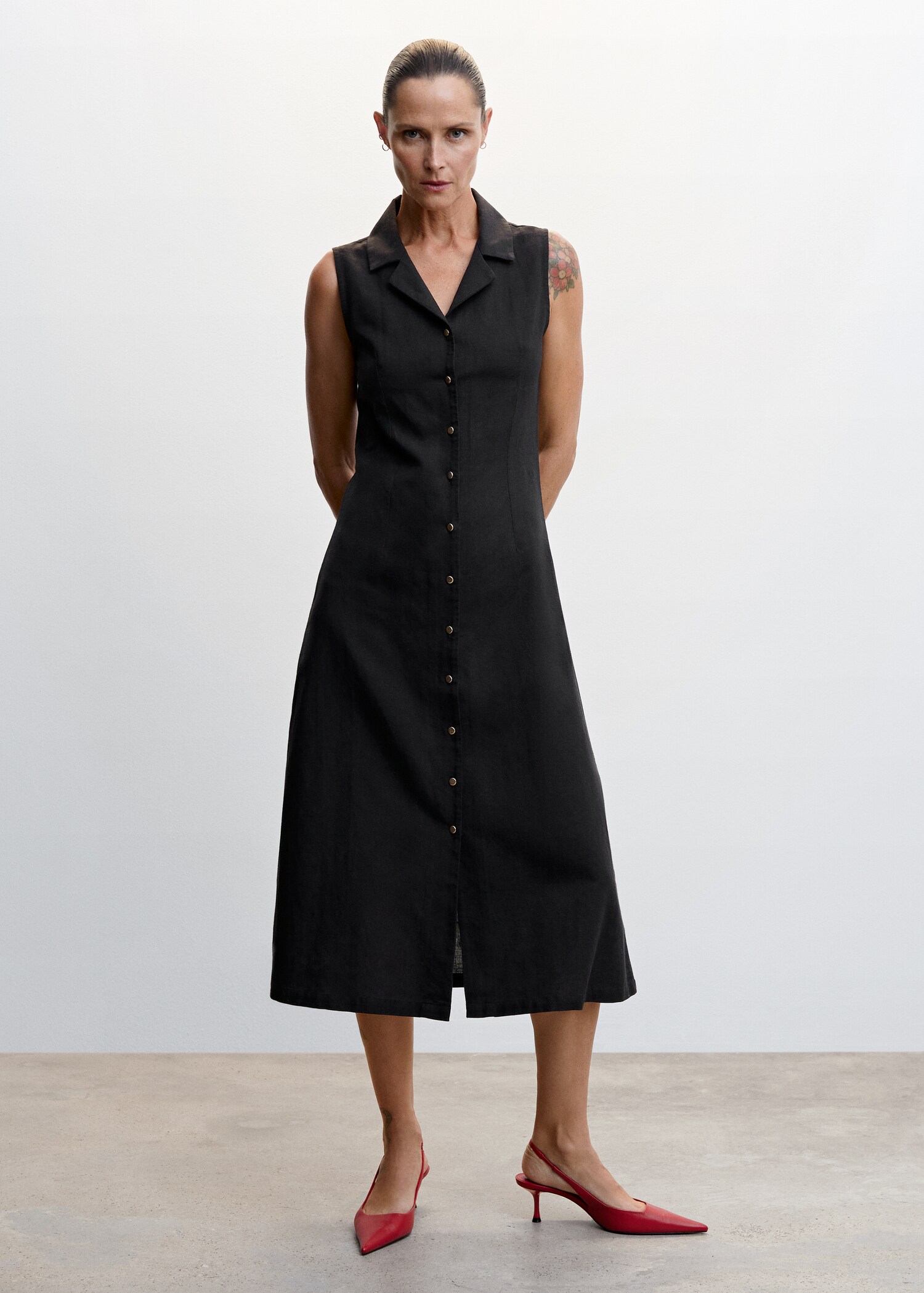Hemdkleid aus Baumwolle - Allgemeine Ansicht