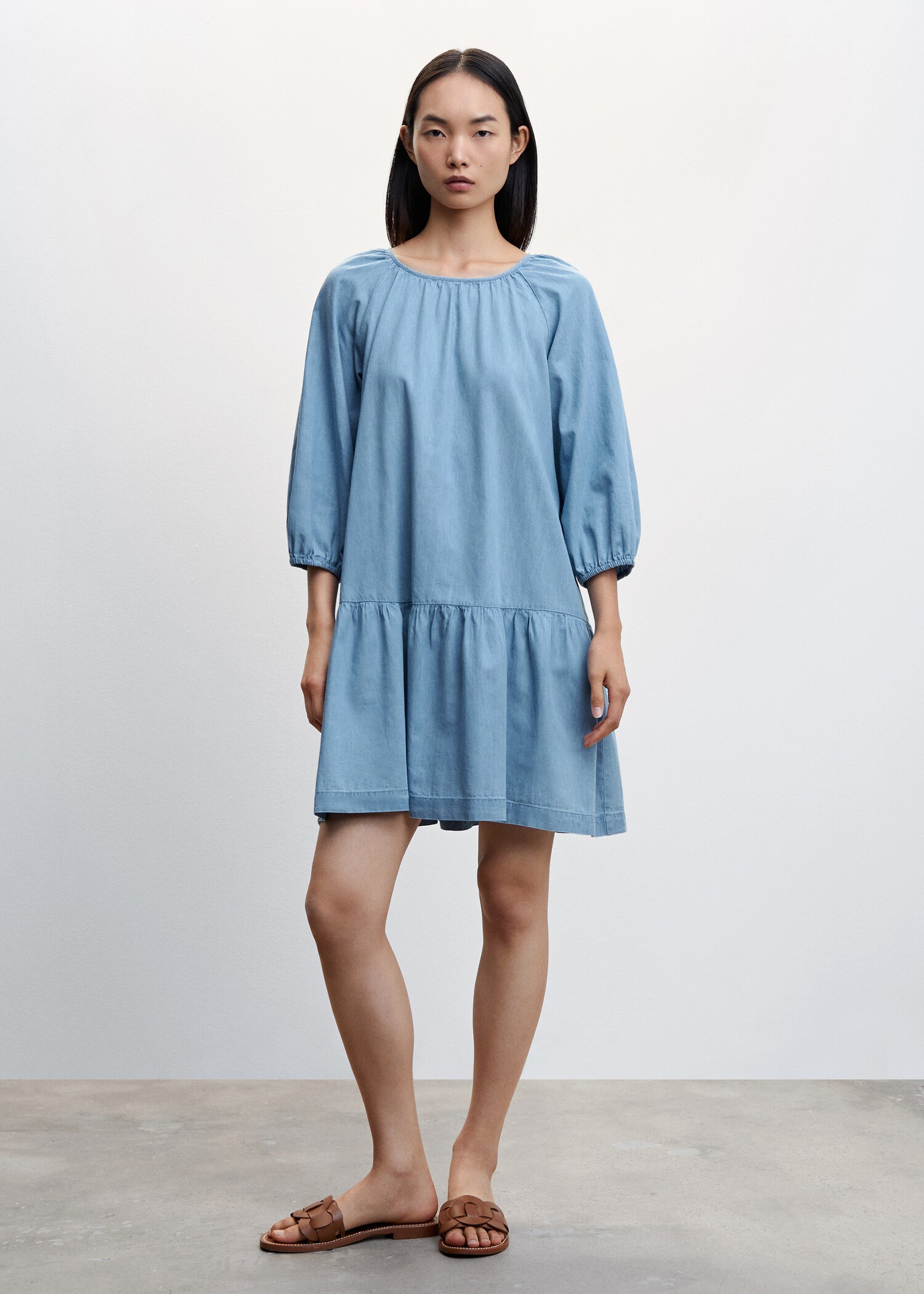 Tencel short dress - General plane