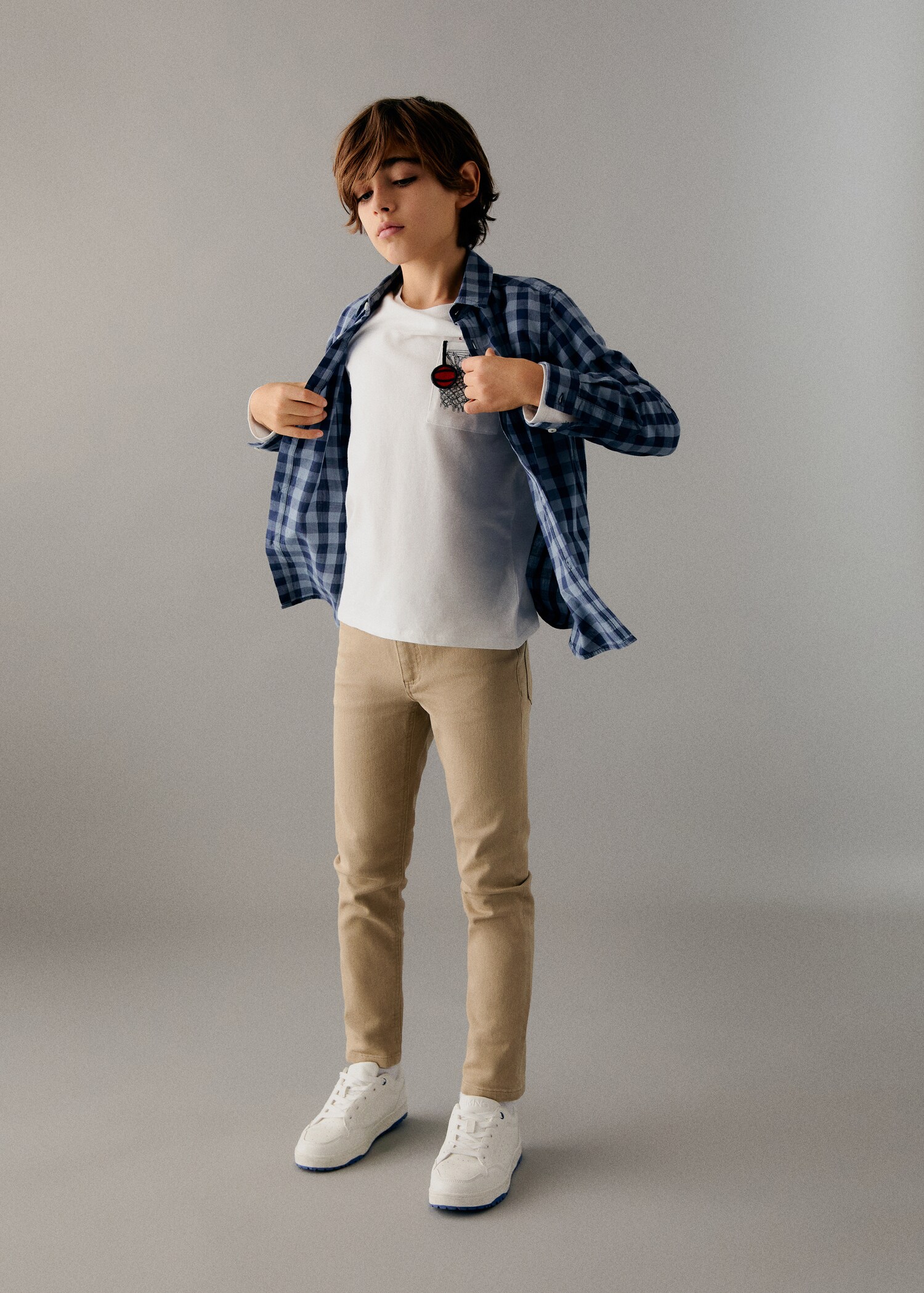Straight flannel pants - General plane