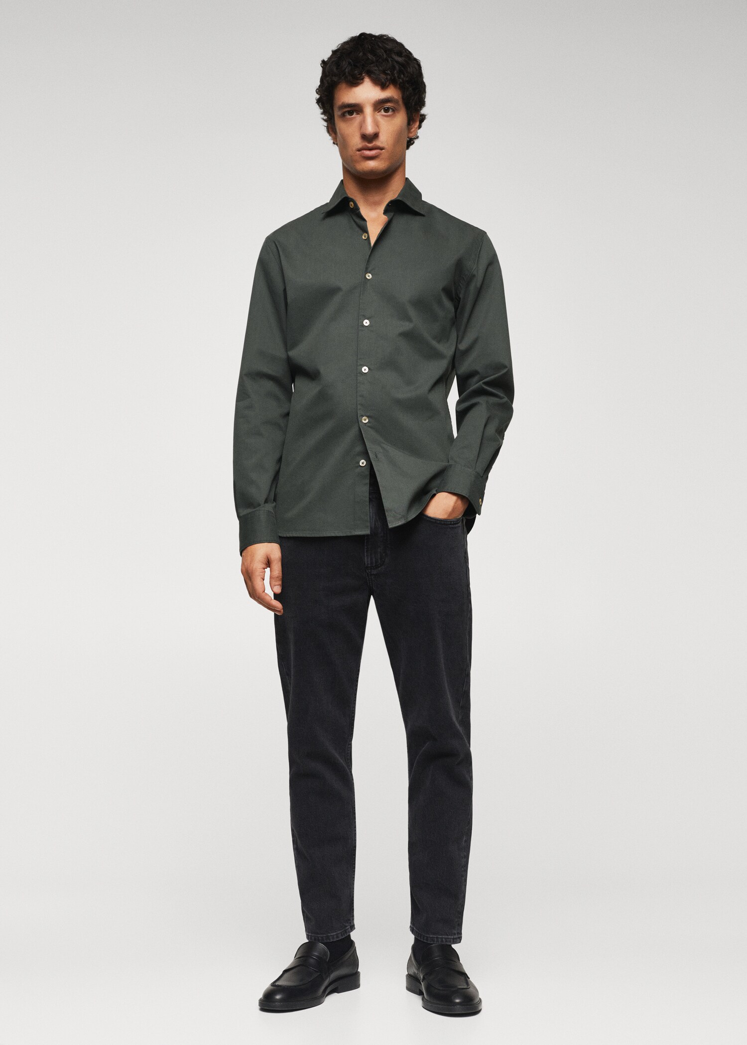 Slim fit cotton shirt - General plane