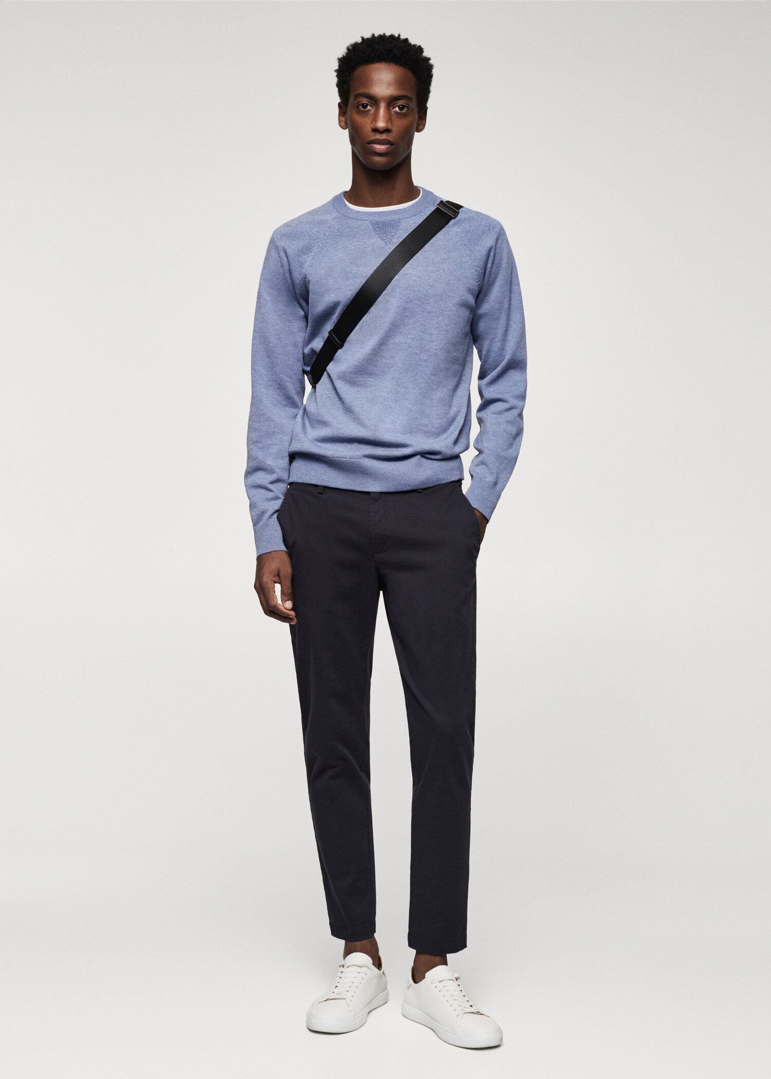 Fine-knit cotton sweater - General plane
