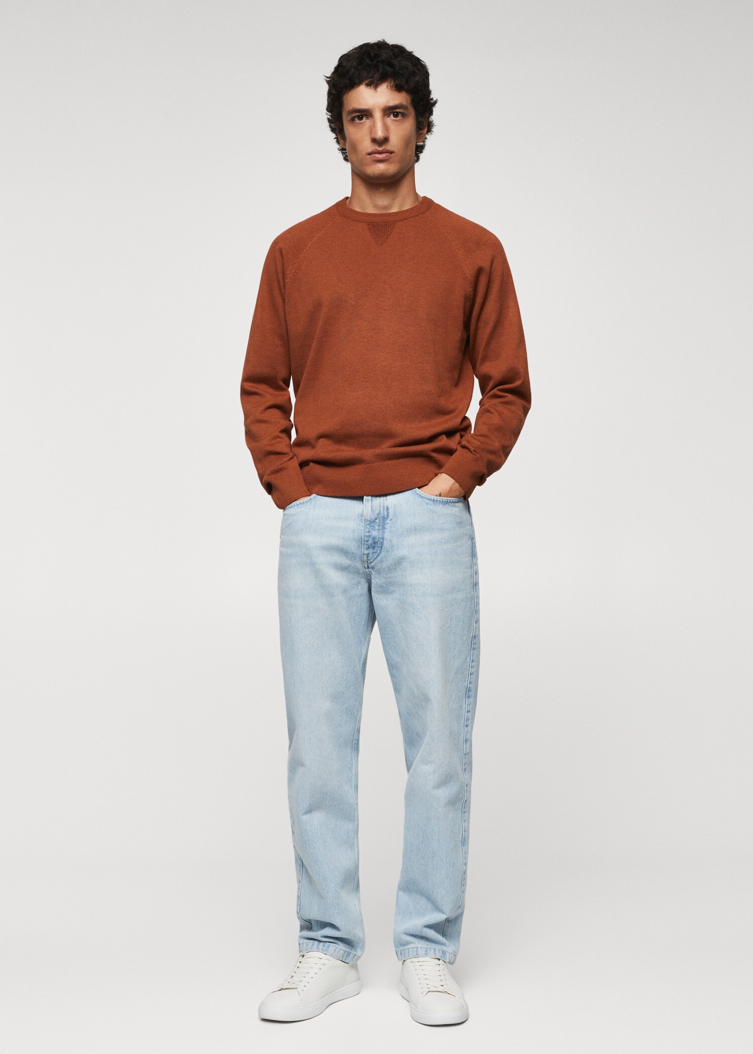 Fine-knit cotton sweater - General plane