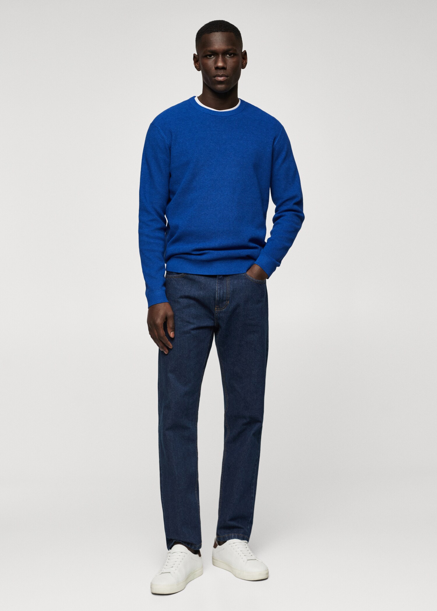 Structured cotton sweater - General plane