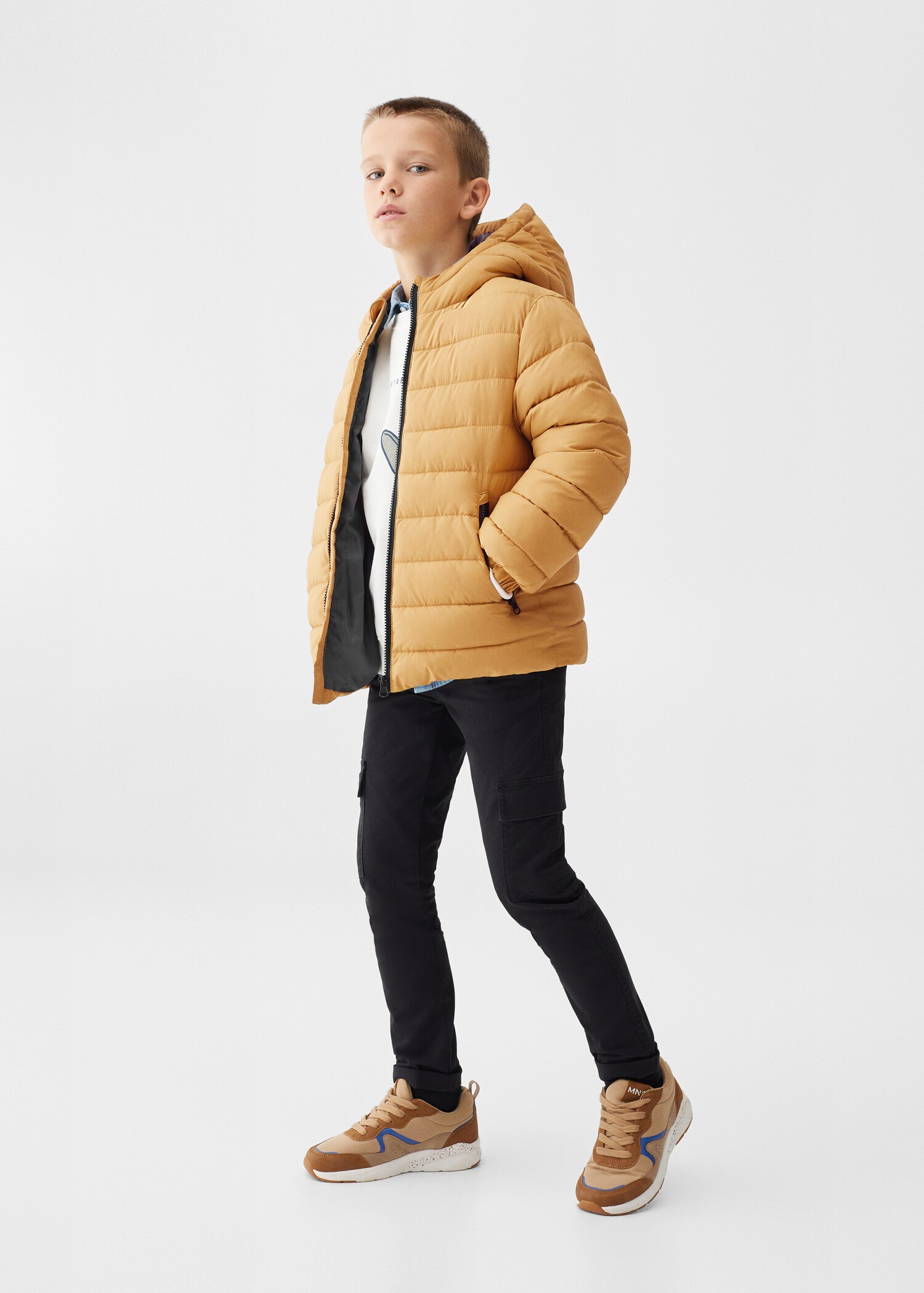 Hood quilted coat - General plane