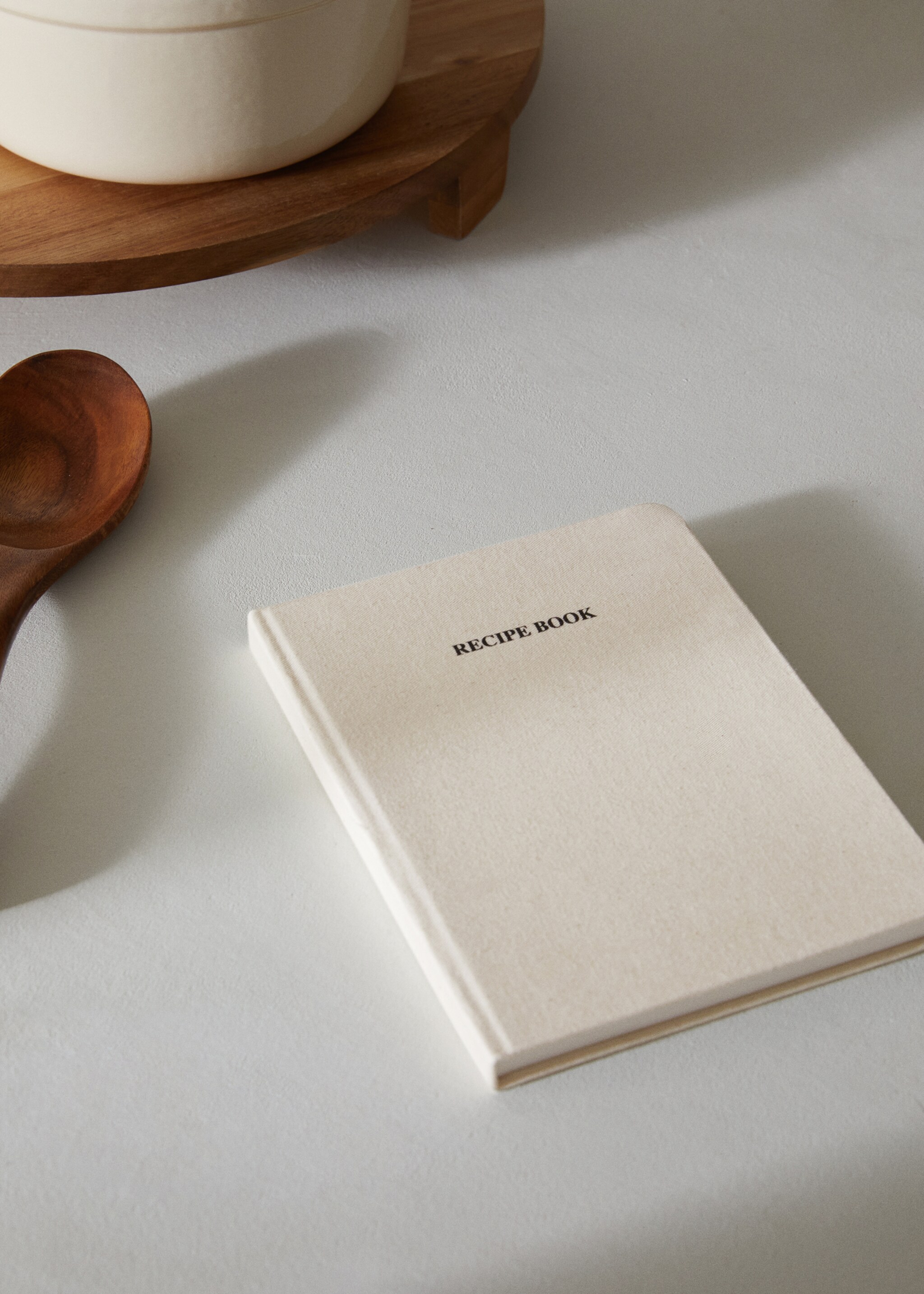 Textile cover recipe notebook - General plane