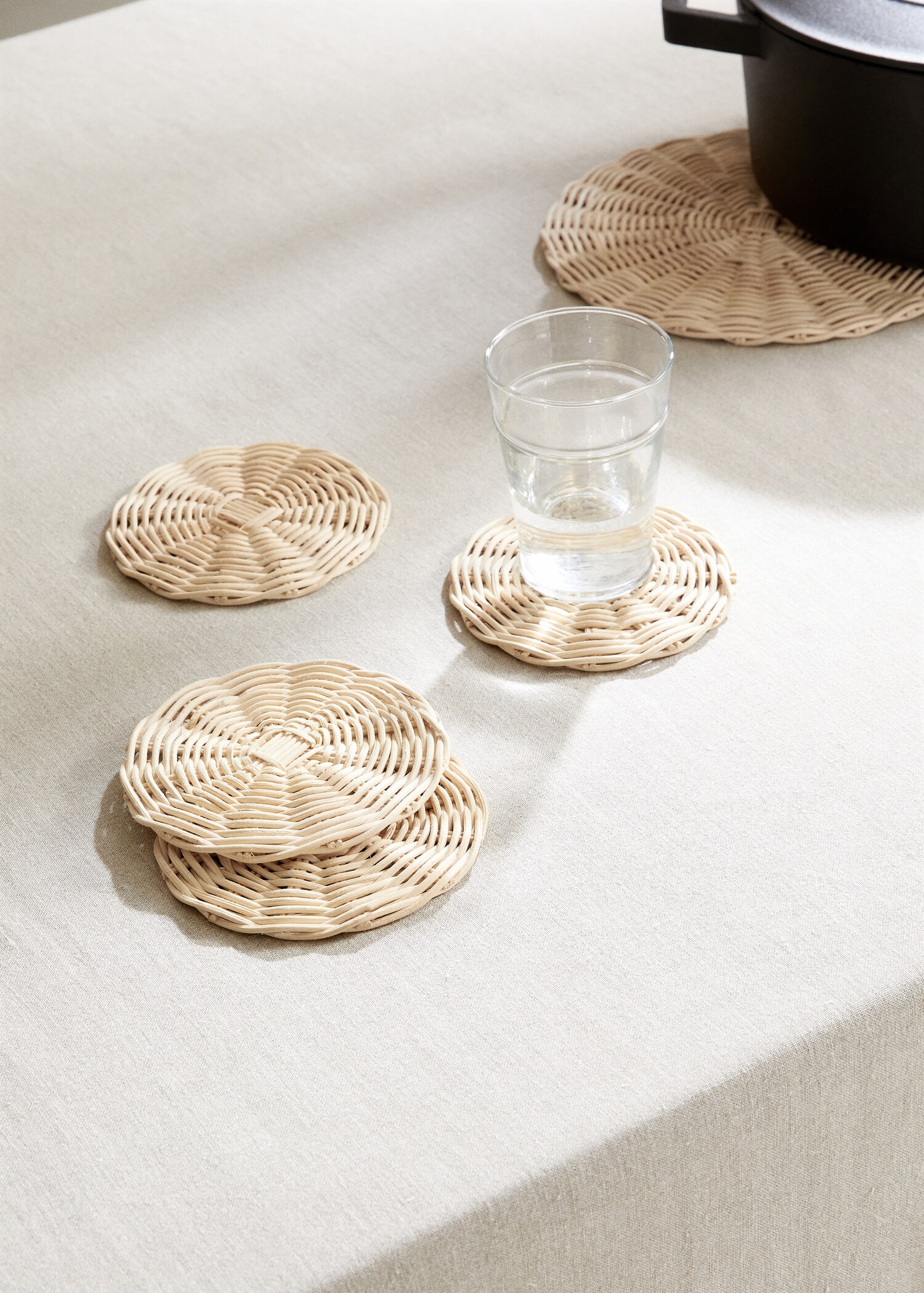 Untersetzer aus 100 % Rattan 12 cm - Allgemeine Ansicht
