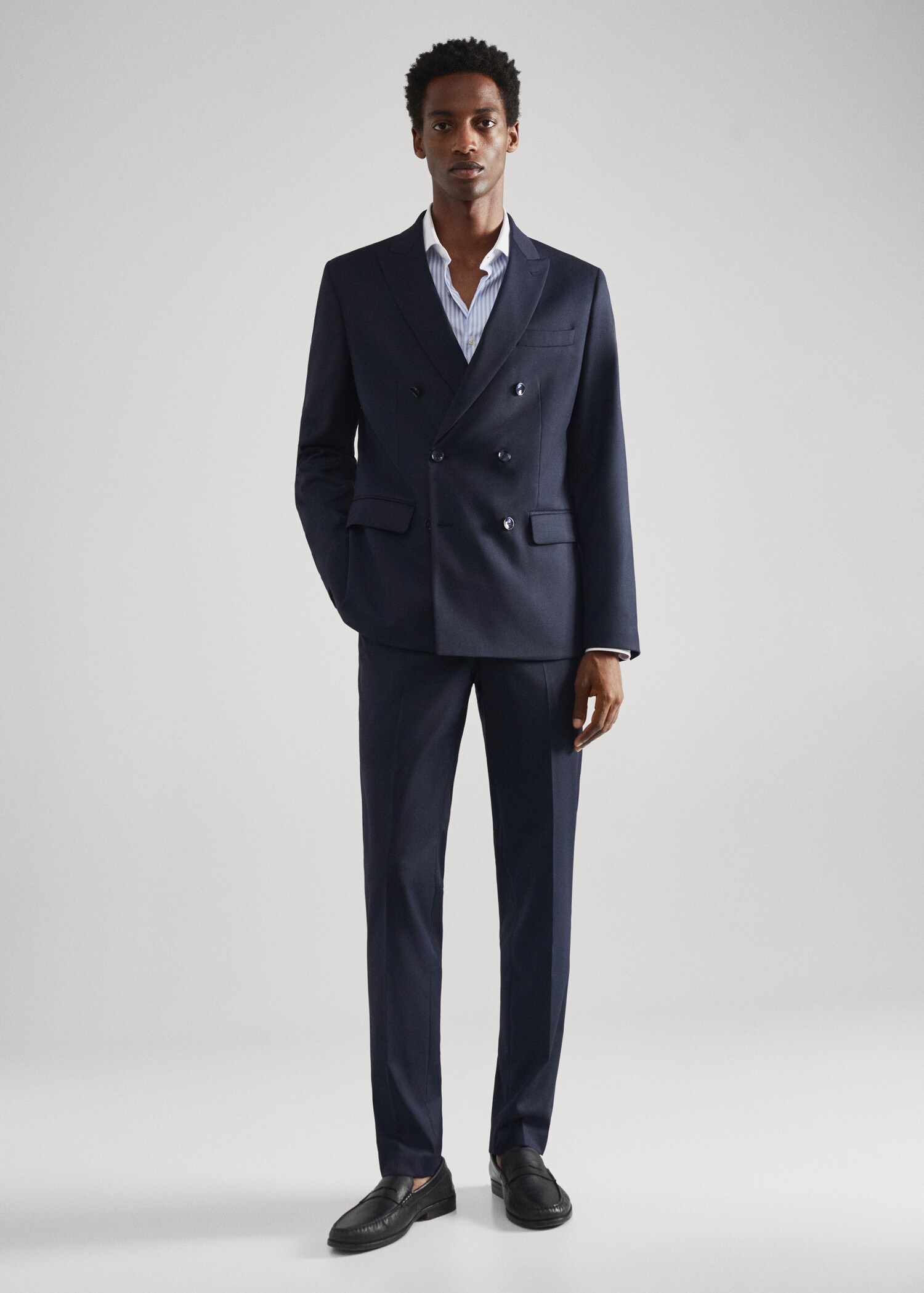Slim Fit-Anzugblazer in Wickel-Optik - Allgemeine Ansicht
