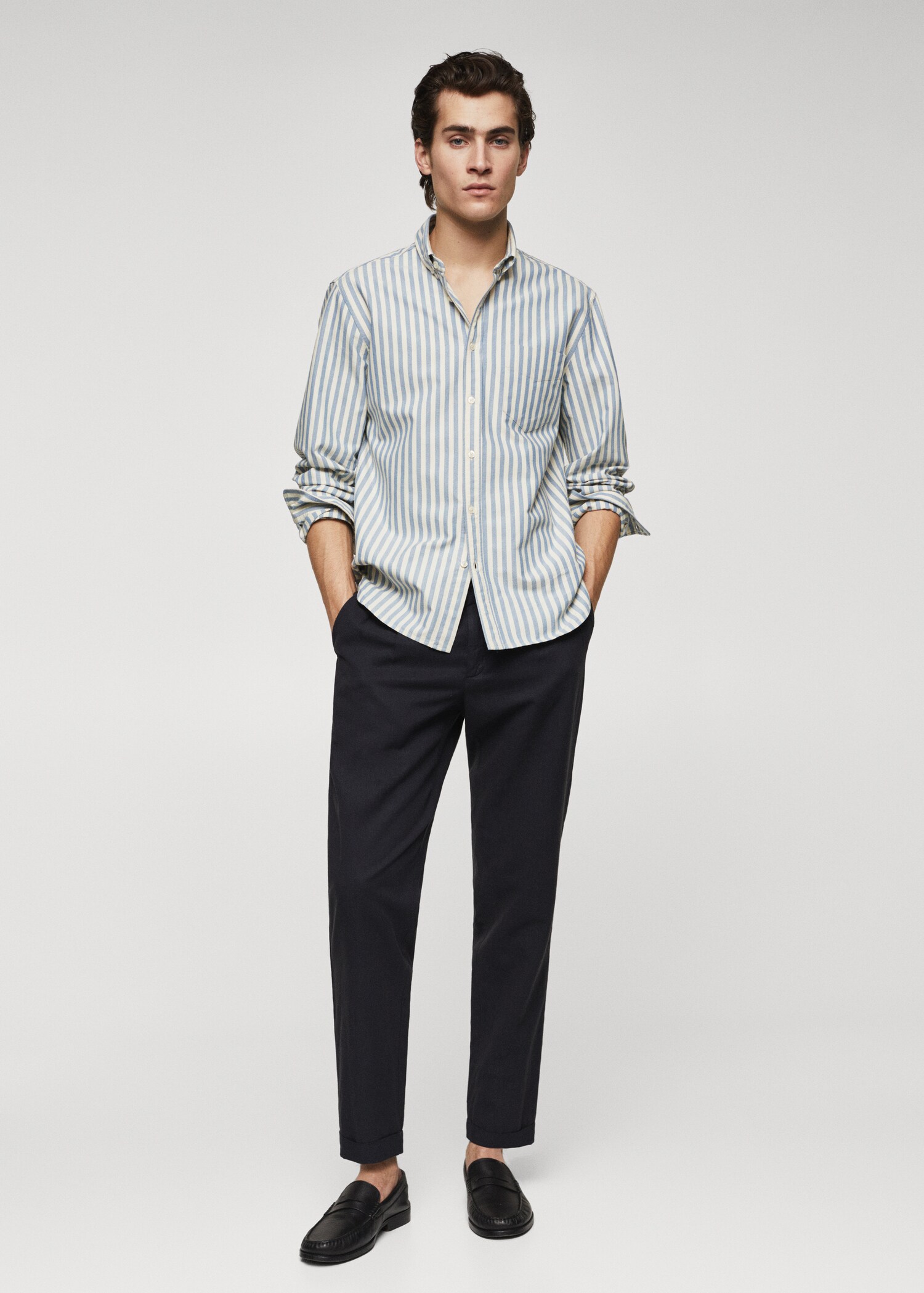 100% cotton striped shirt - General plane