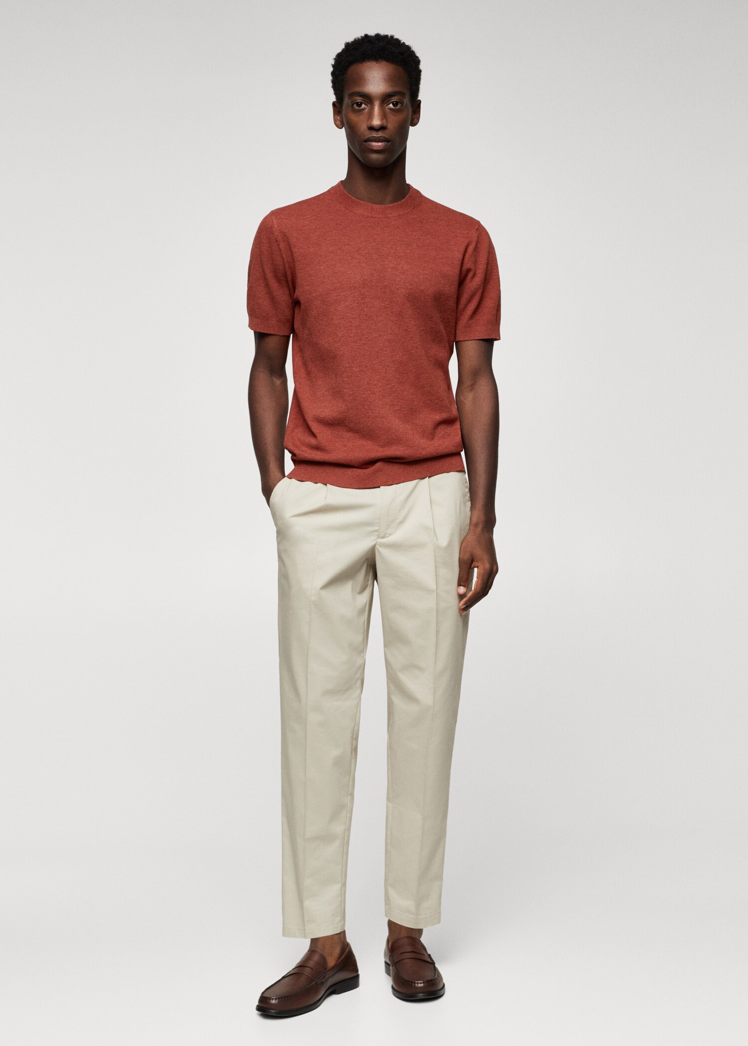 Knit cotton T-shirt - General plane