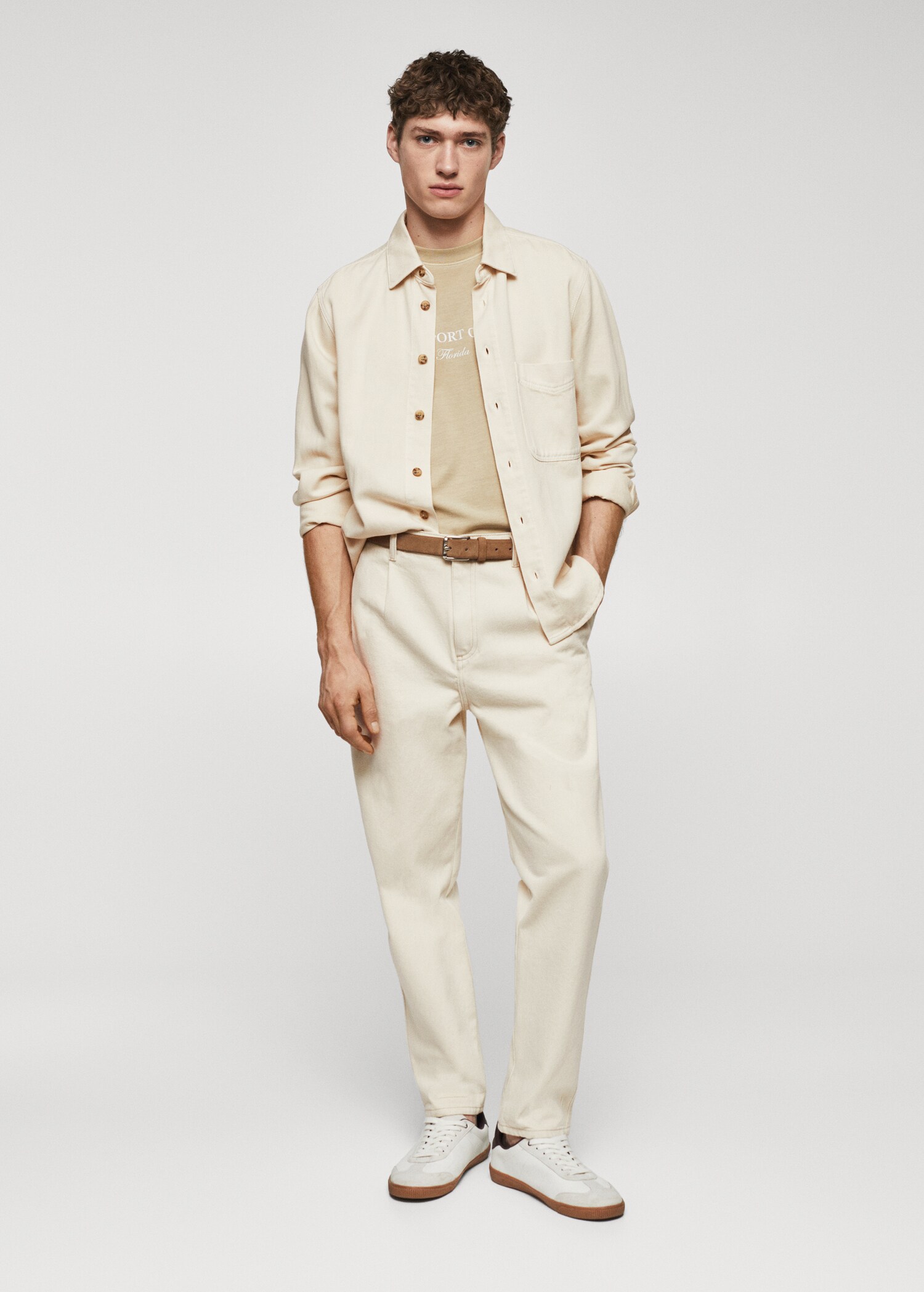 Slouchy jeans met bandplooien - Overzichtstekening