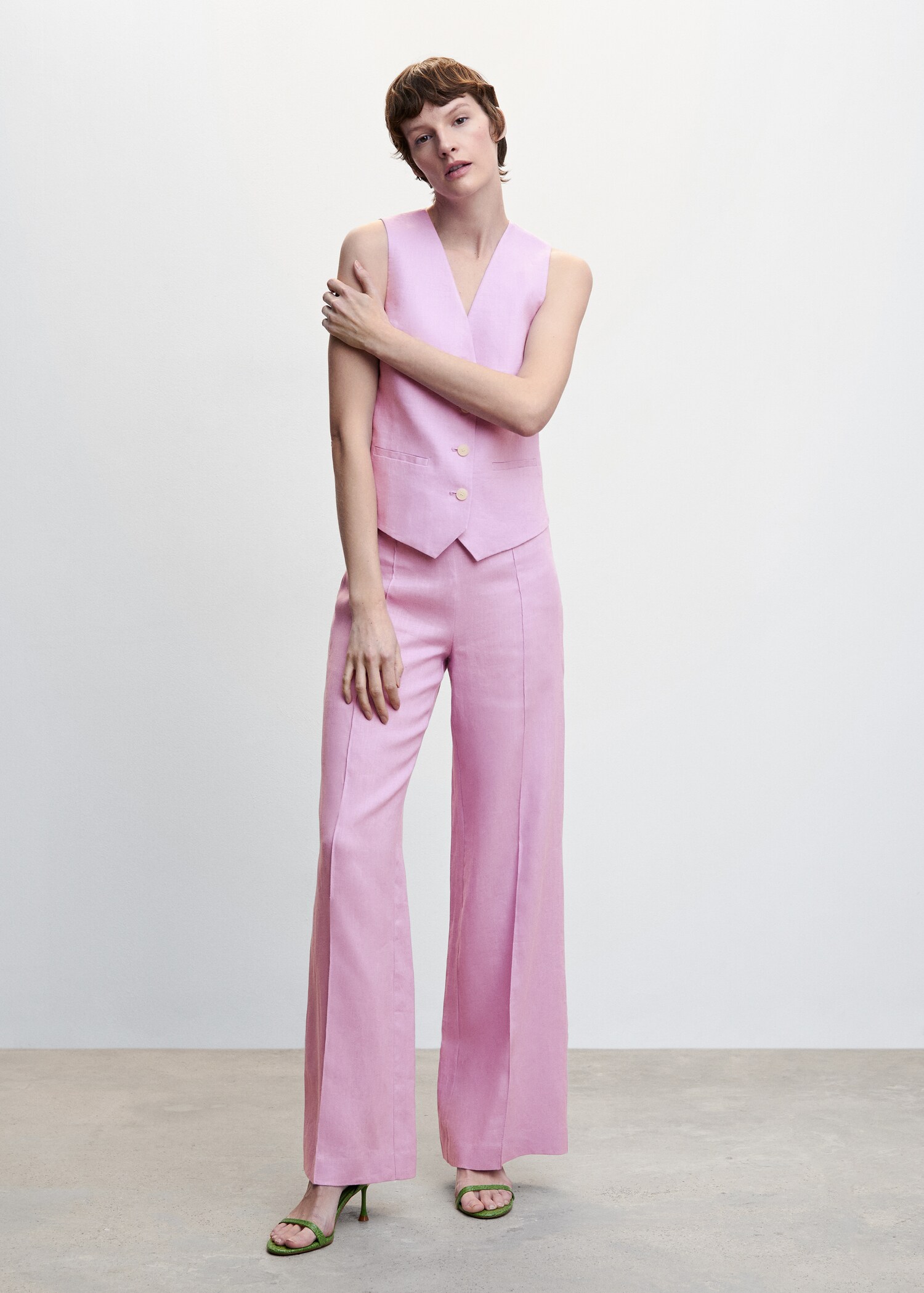 Pantalons wideleg 100% lli - Pla general