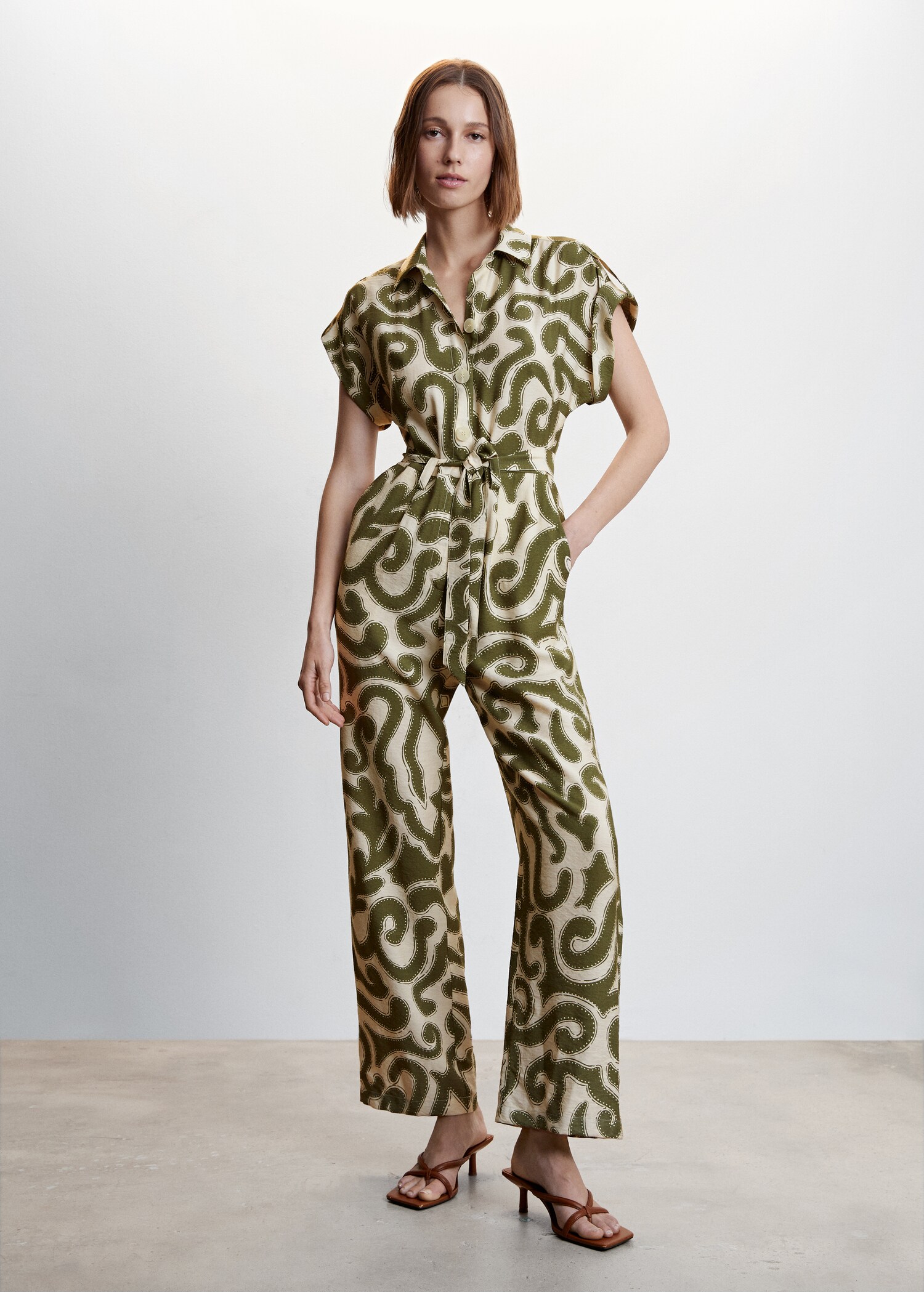 Long printed jumpsuit - General plane