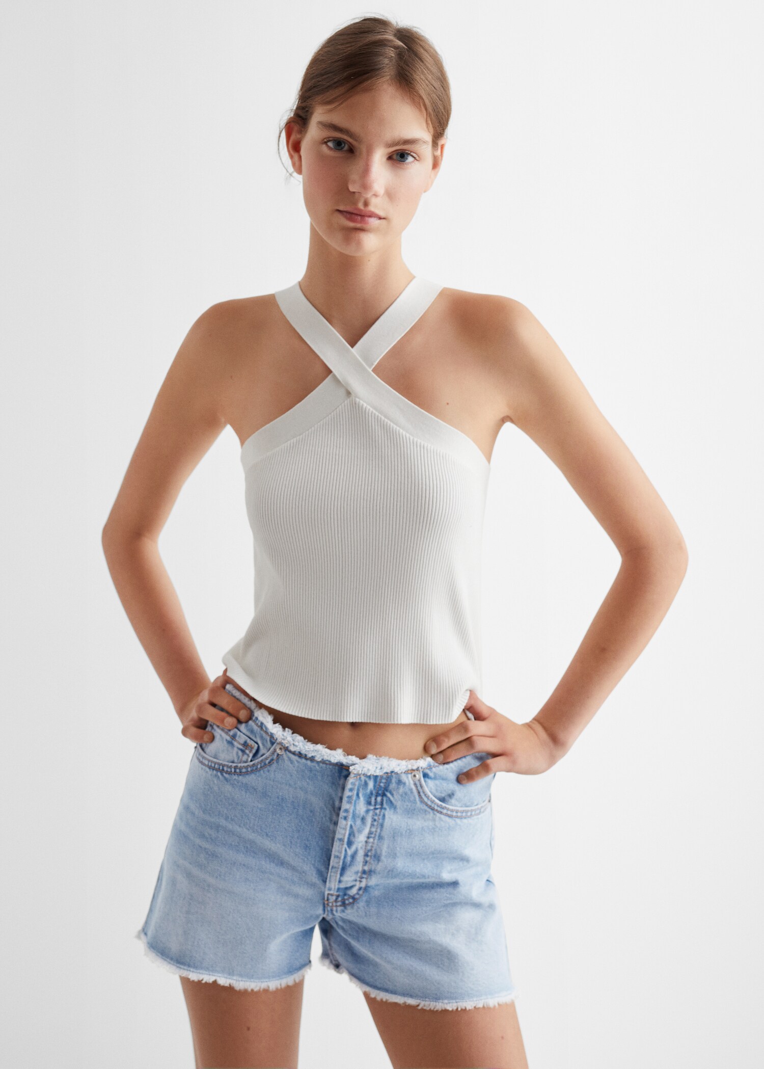 Wrap crop top - General plane