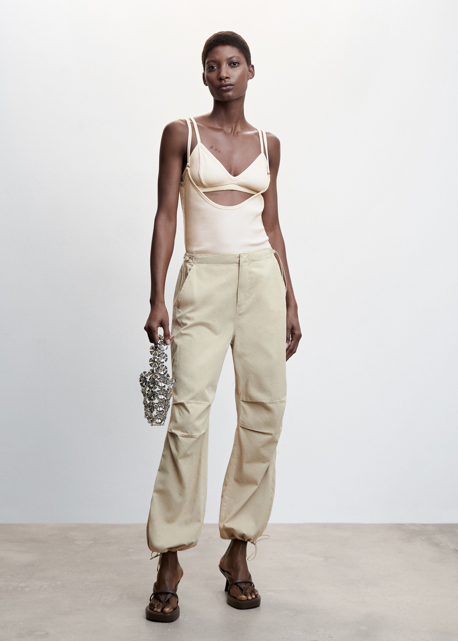 Combined knit top with opening - General plane
