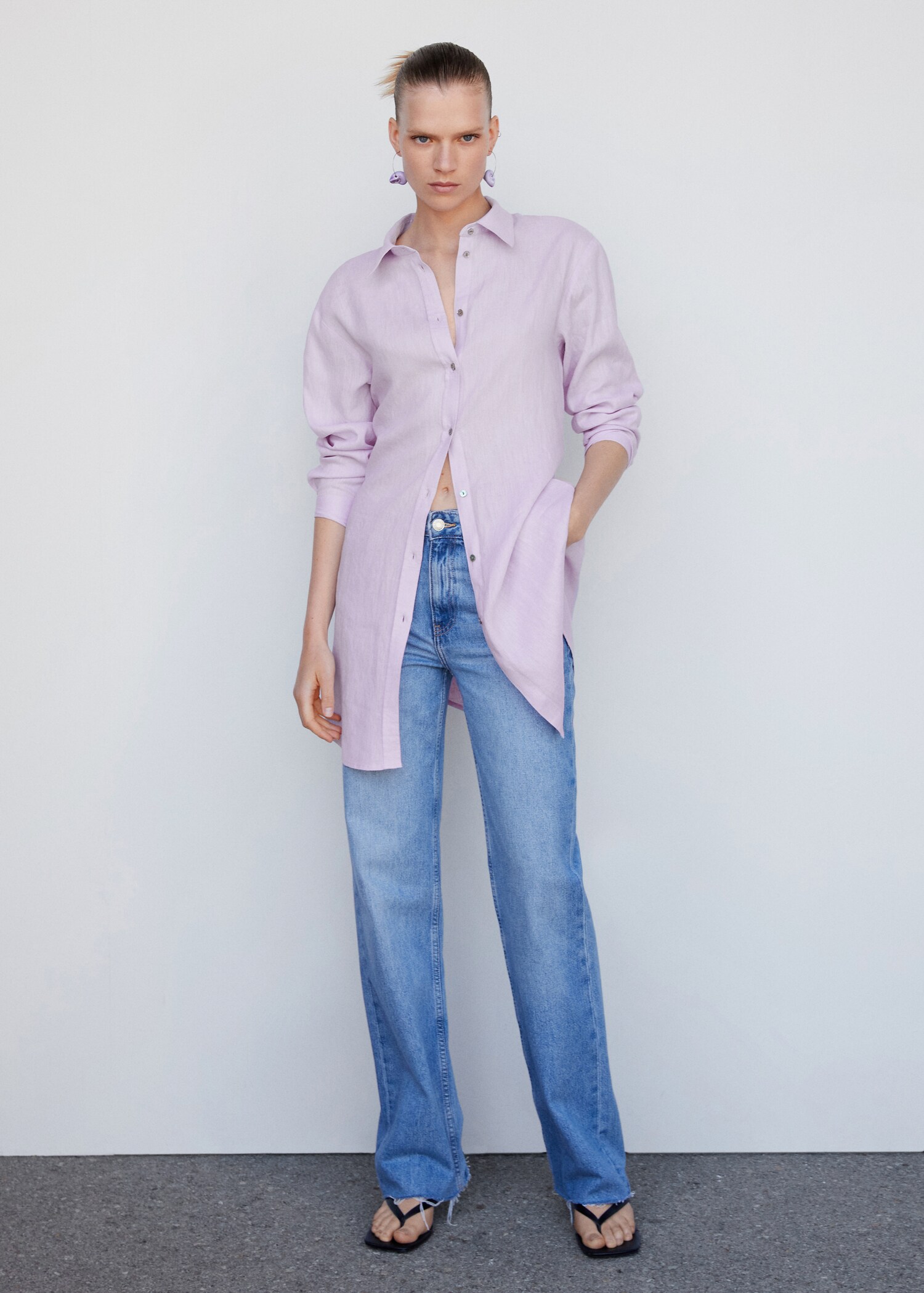 Chemise lin oversize - Plan général